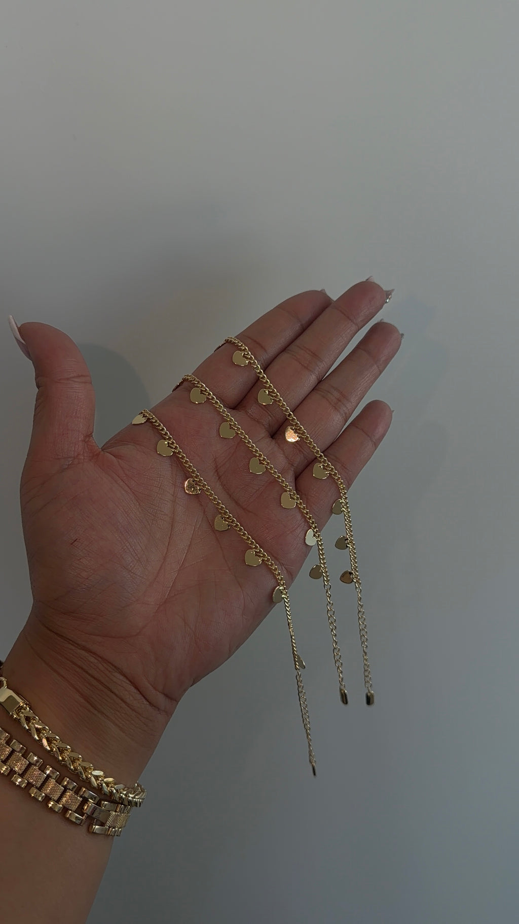 Cuban Link Lil Heart Charm Anklet