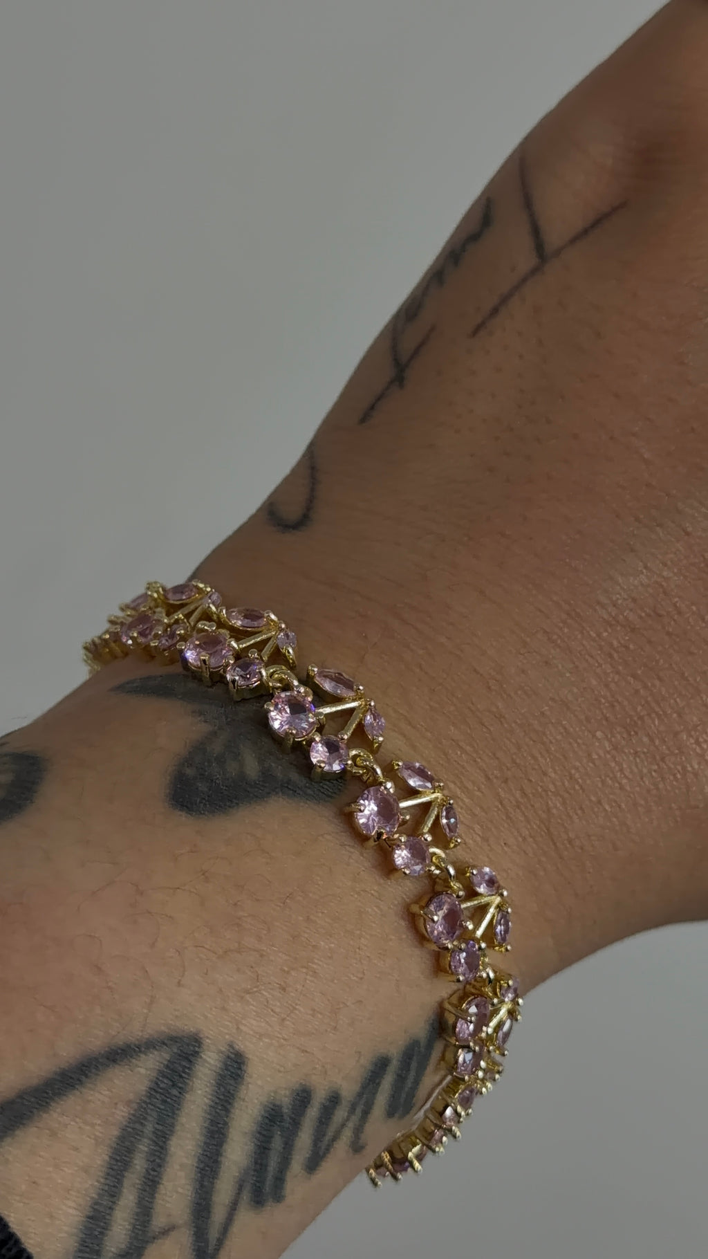 Pink Diamond Cherry Bracelet