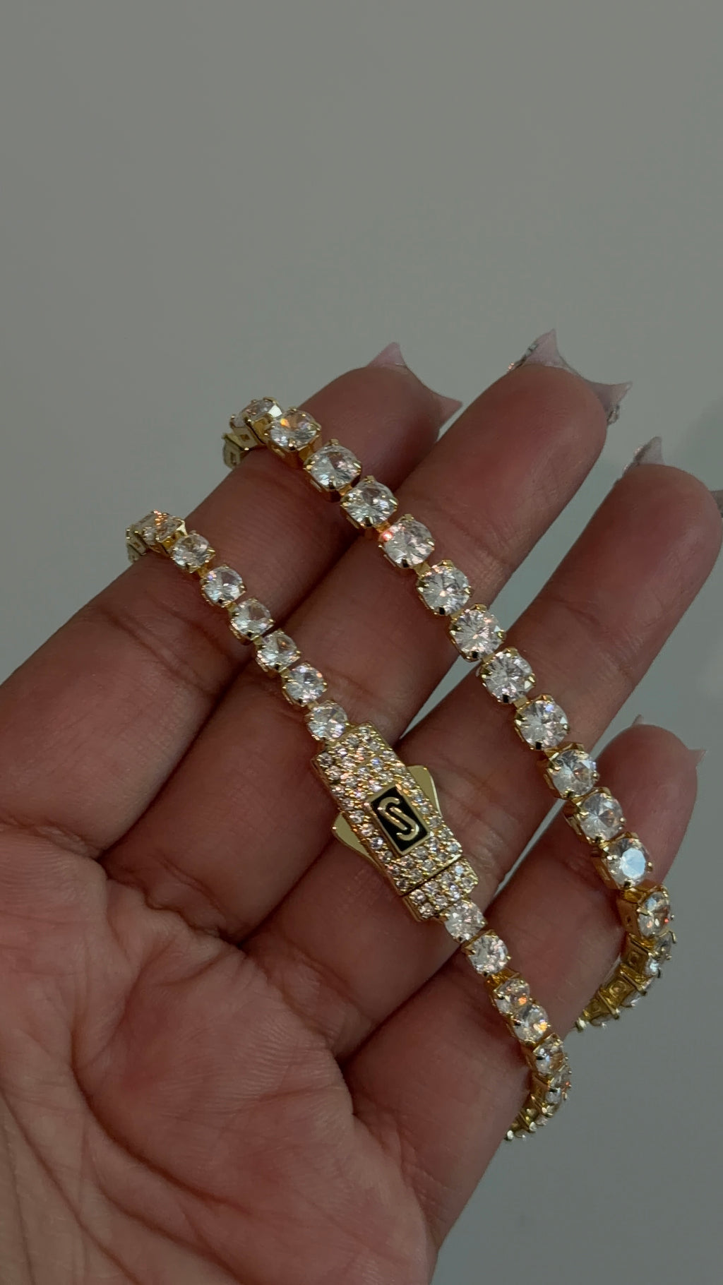 Player Tennis Diamond Lock Bracelet