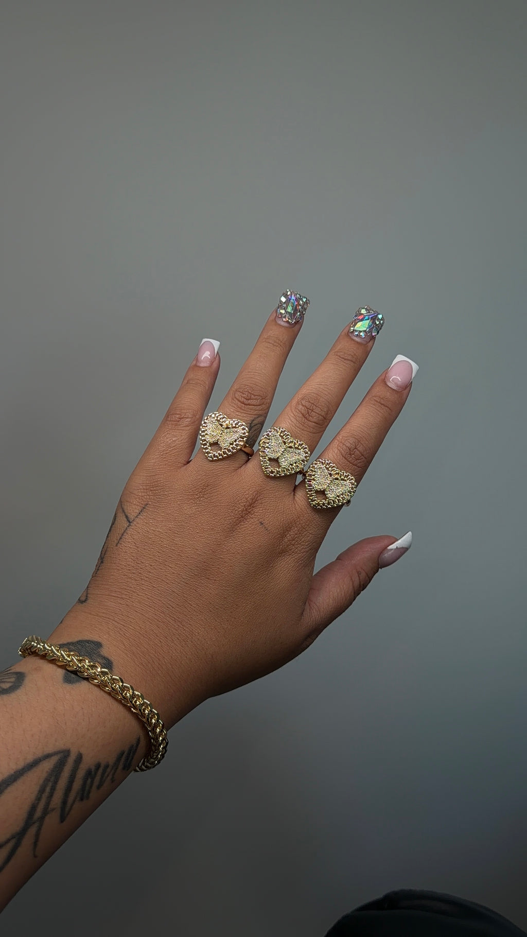 Rollie Heart Butterfly Bling Ring