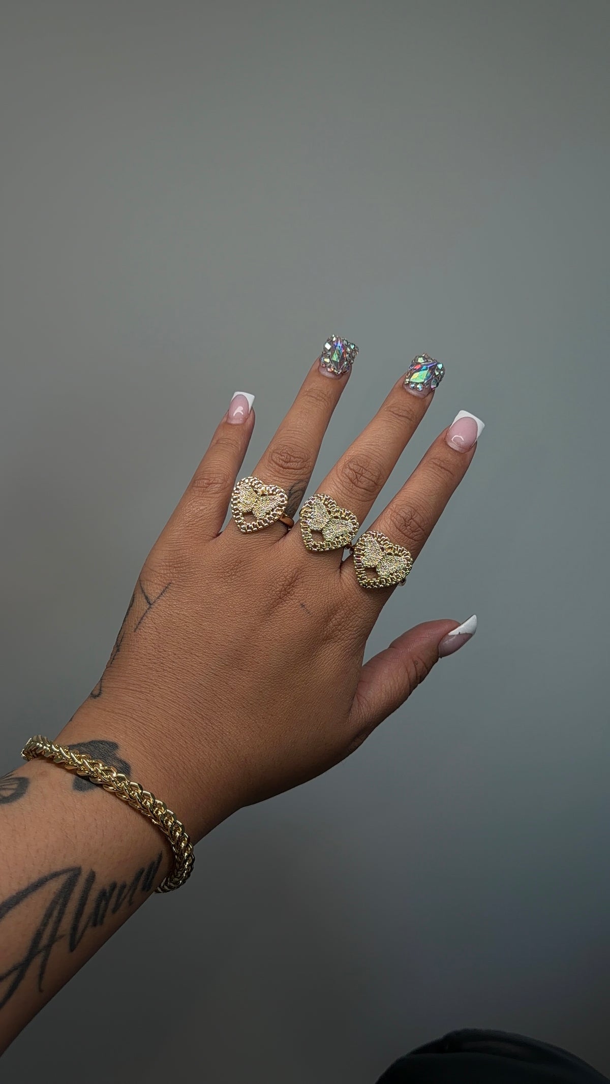 Rollie Heart Butterfly Bling Ring