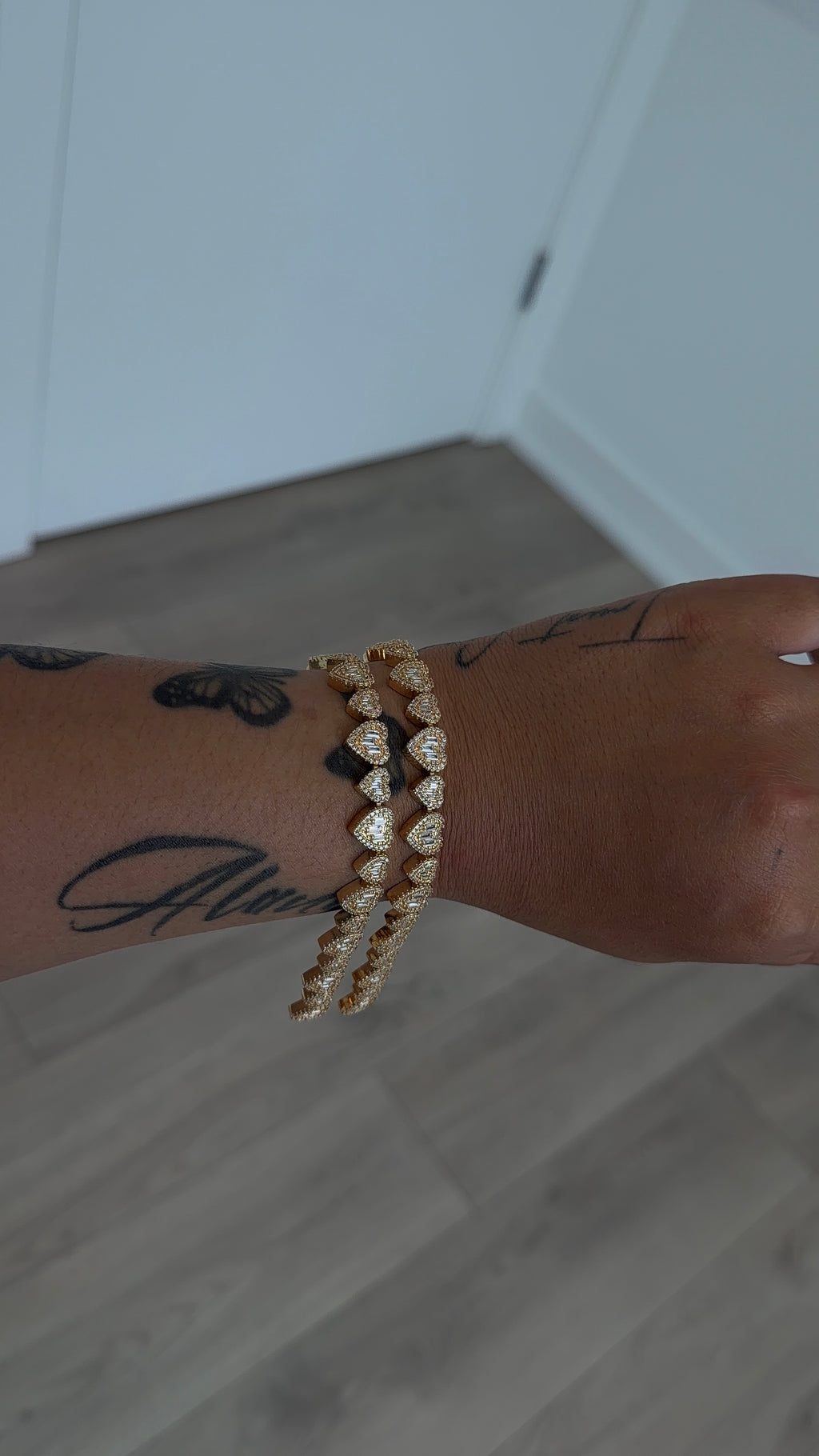 Baguette Heart Bracelet