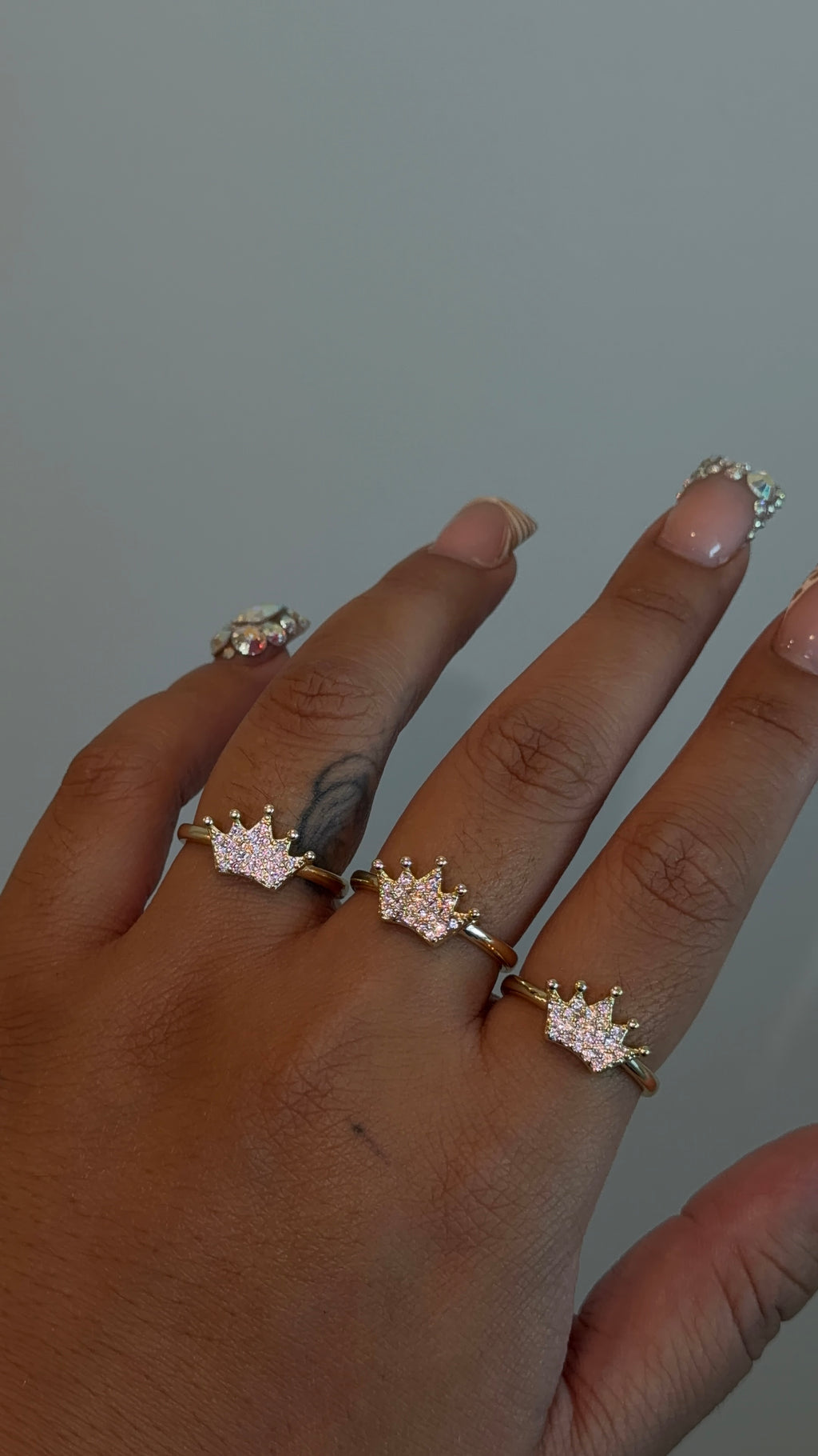 Lil Pink Crown Dainty Ring