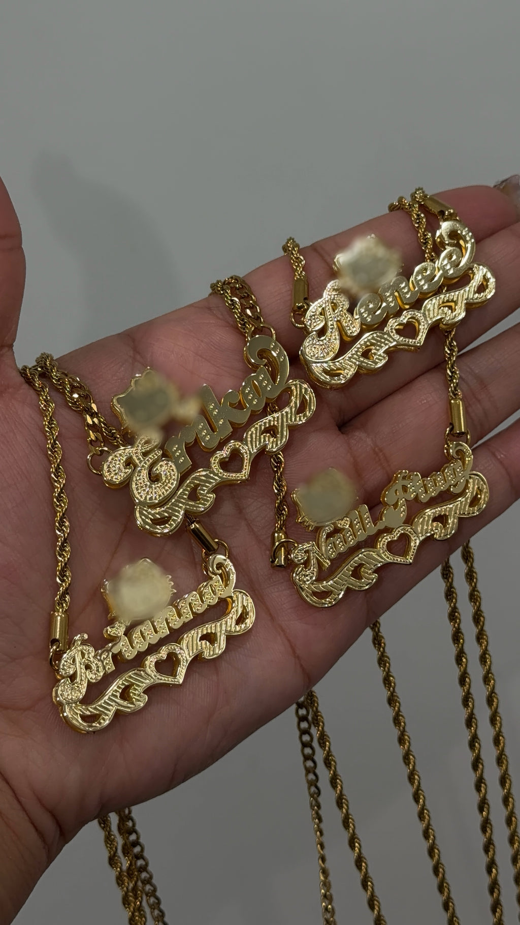 Custom Double Name Plate Chain