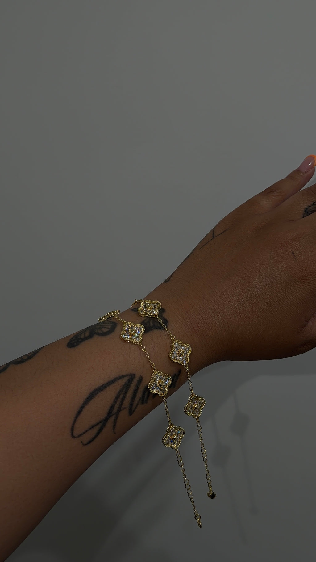 5 Bling Clover Bracelet