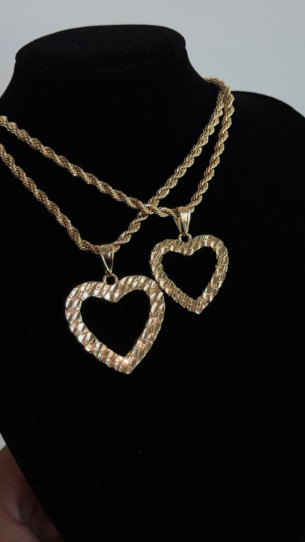 Open Heart Nugget Chain