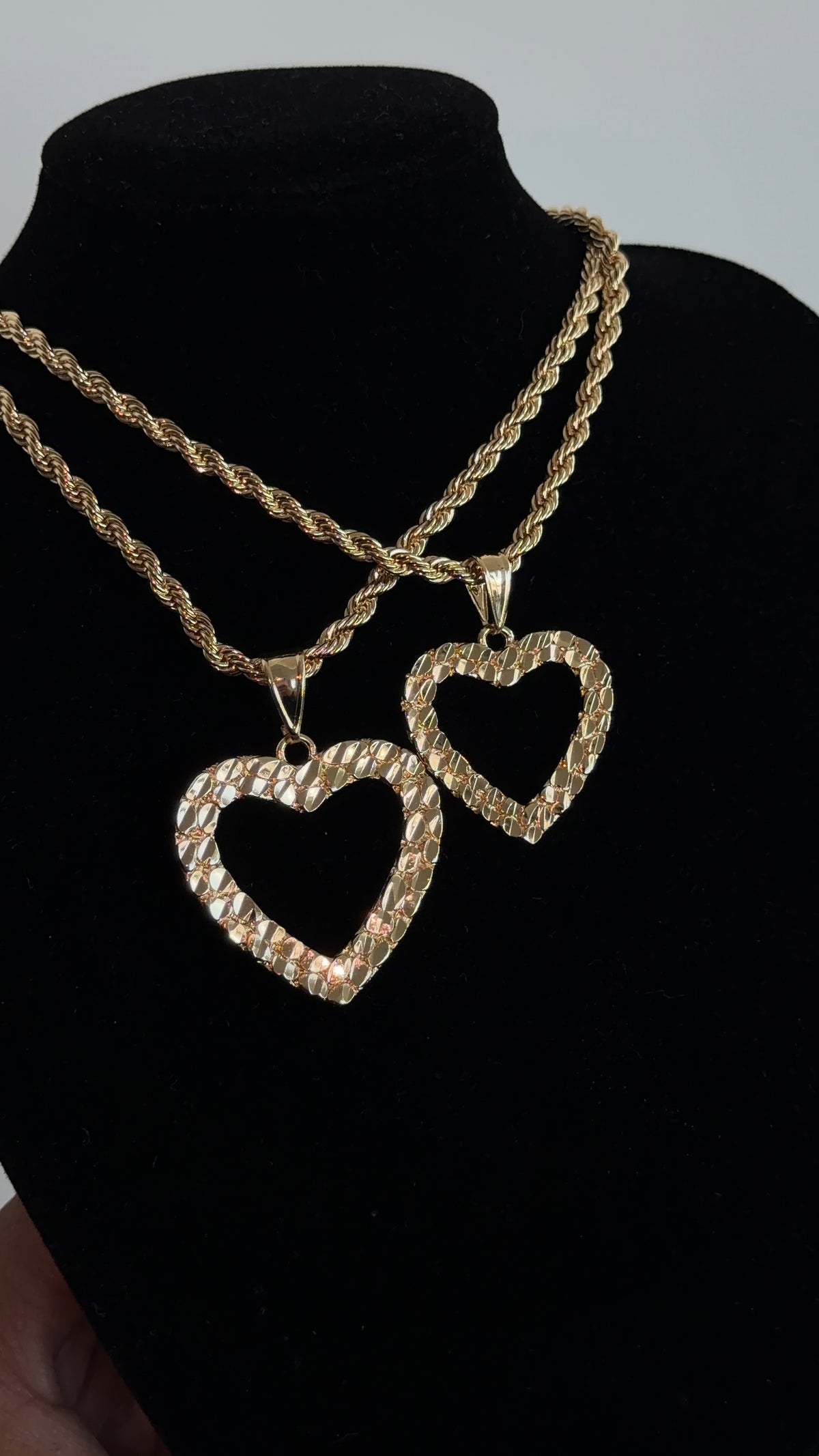 Open Heart Nugget Chain