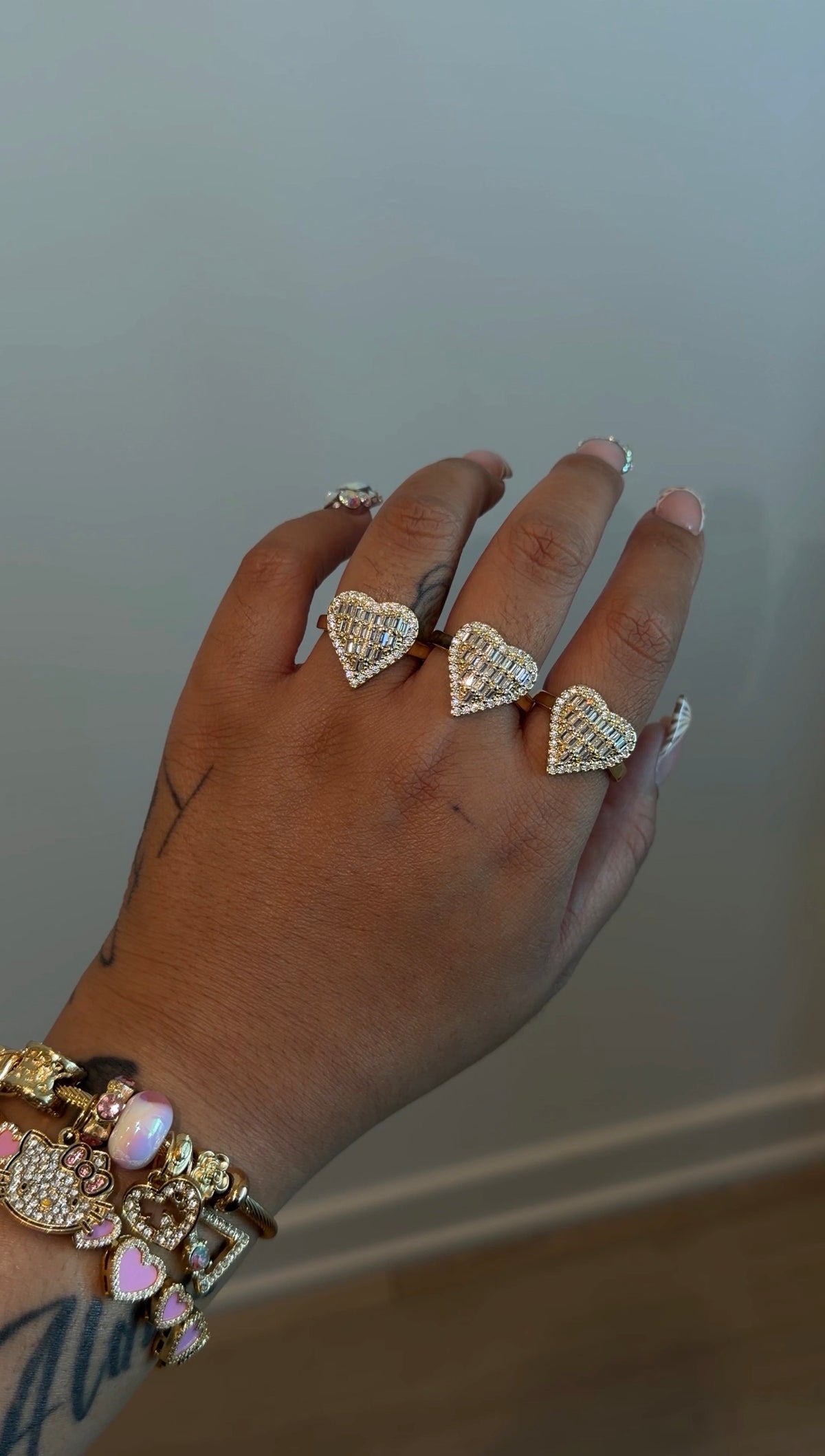 Big Heart Baguette Ring