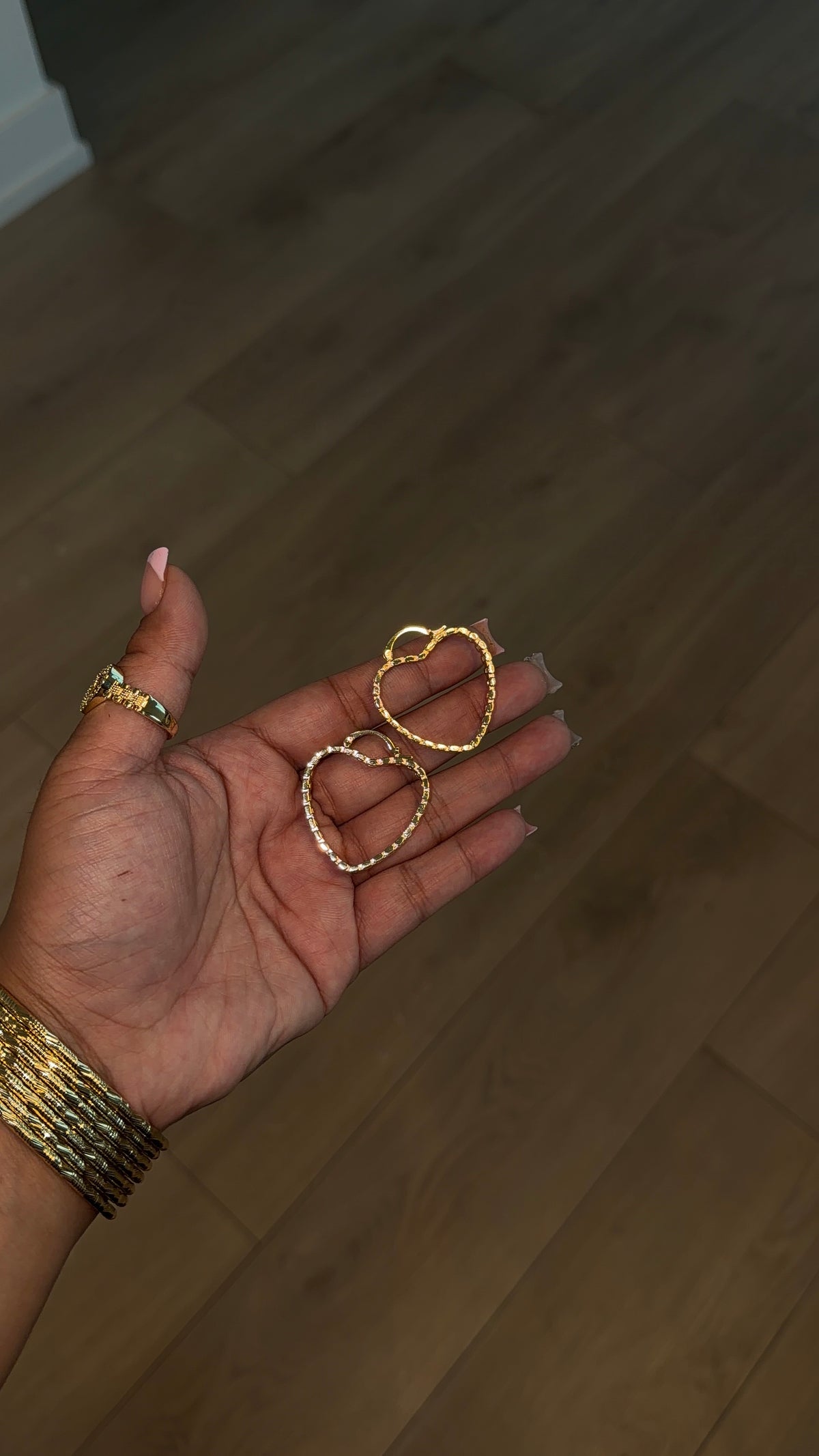 Heart Shape Rollie Hoops