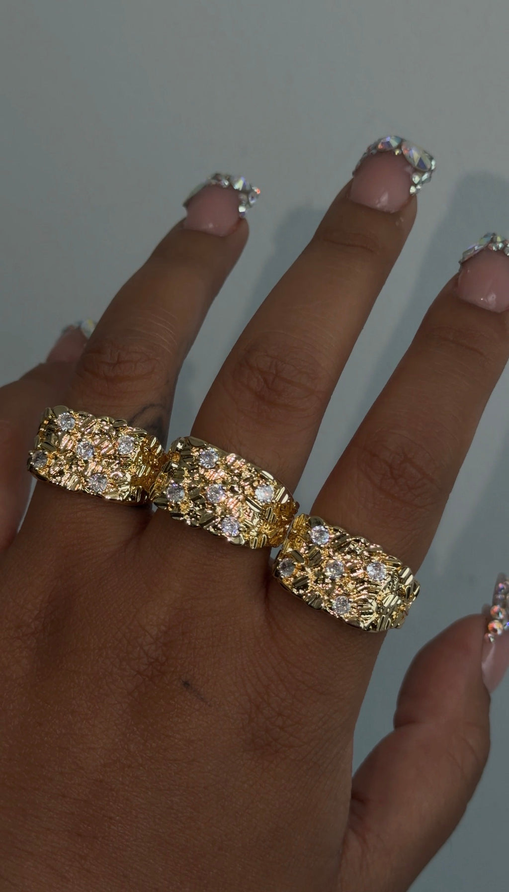 Chunky Bling Nugget Ring