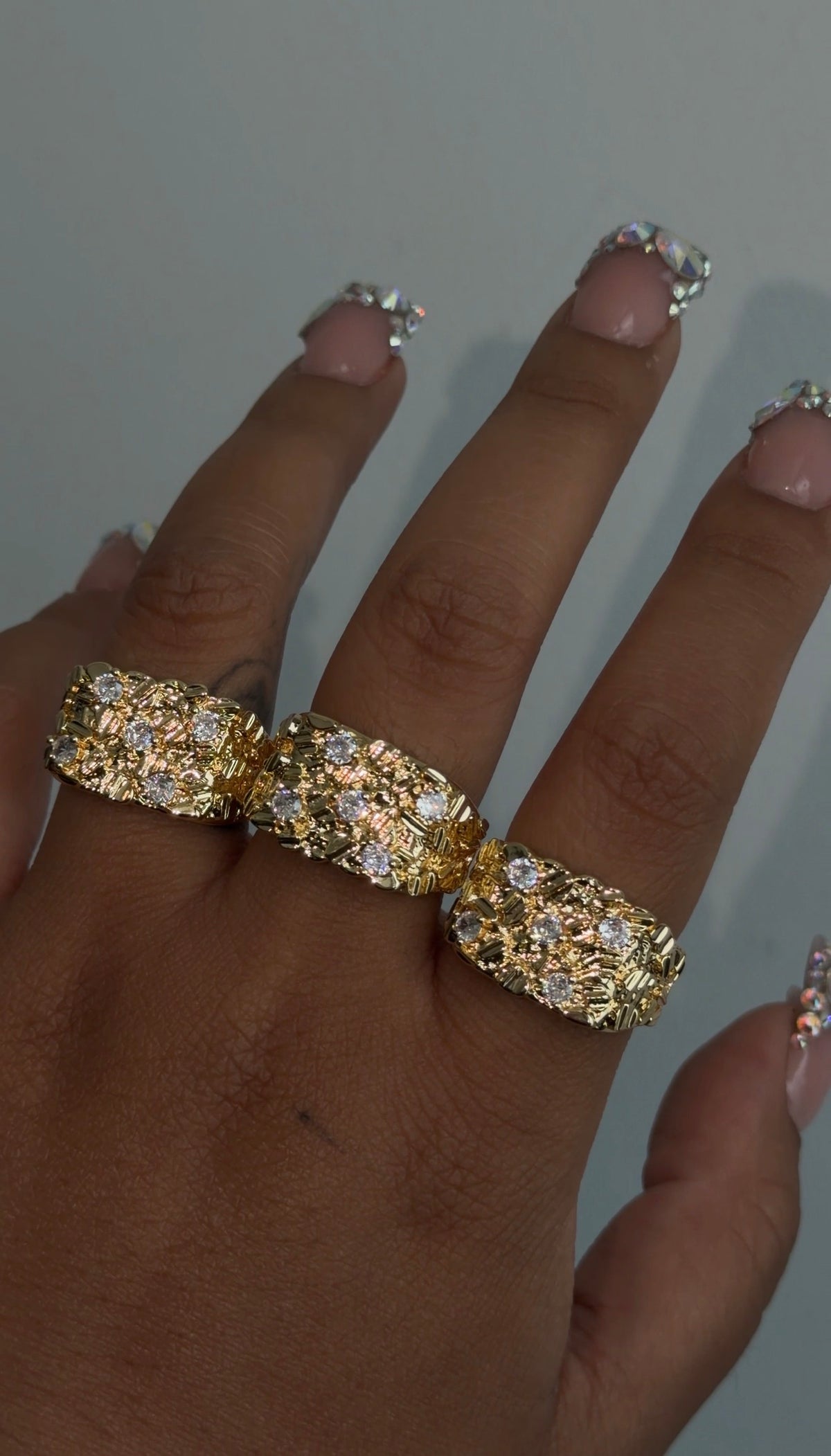Chunky Bling Nugget Ring