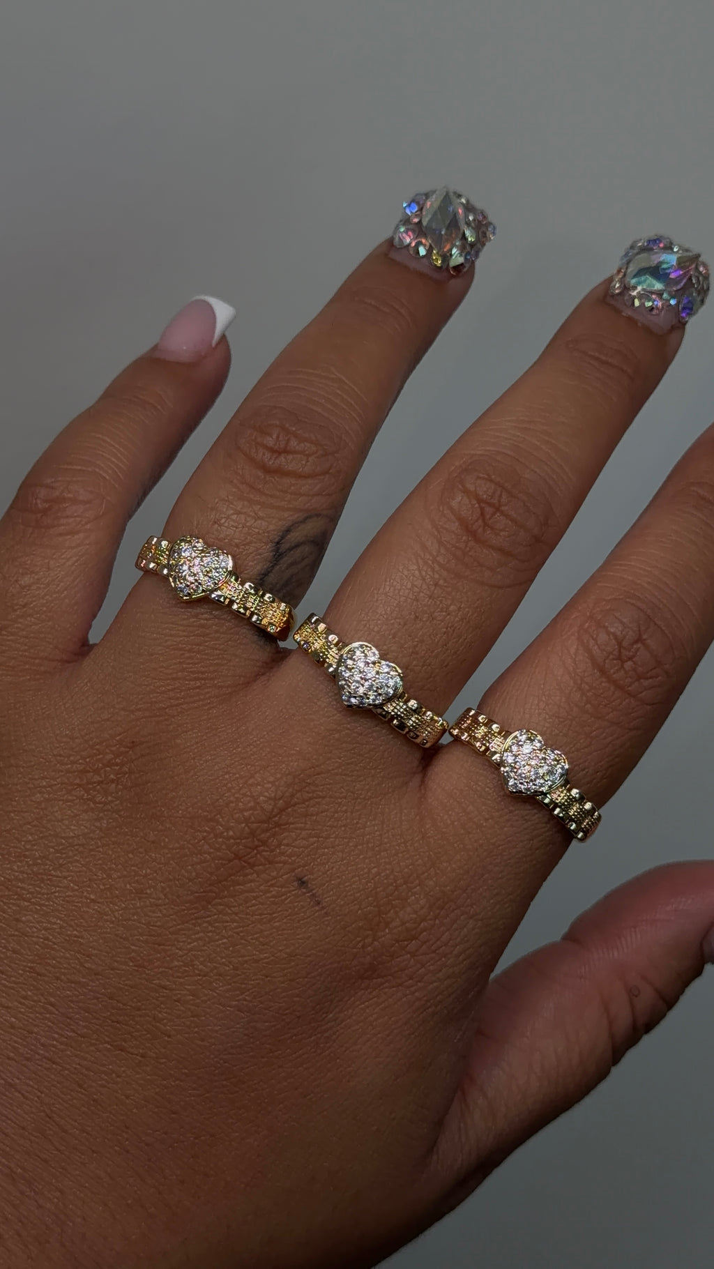 Lil Bling Heart Rollie Ring
