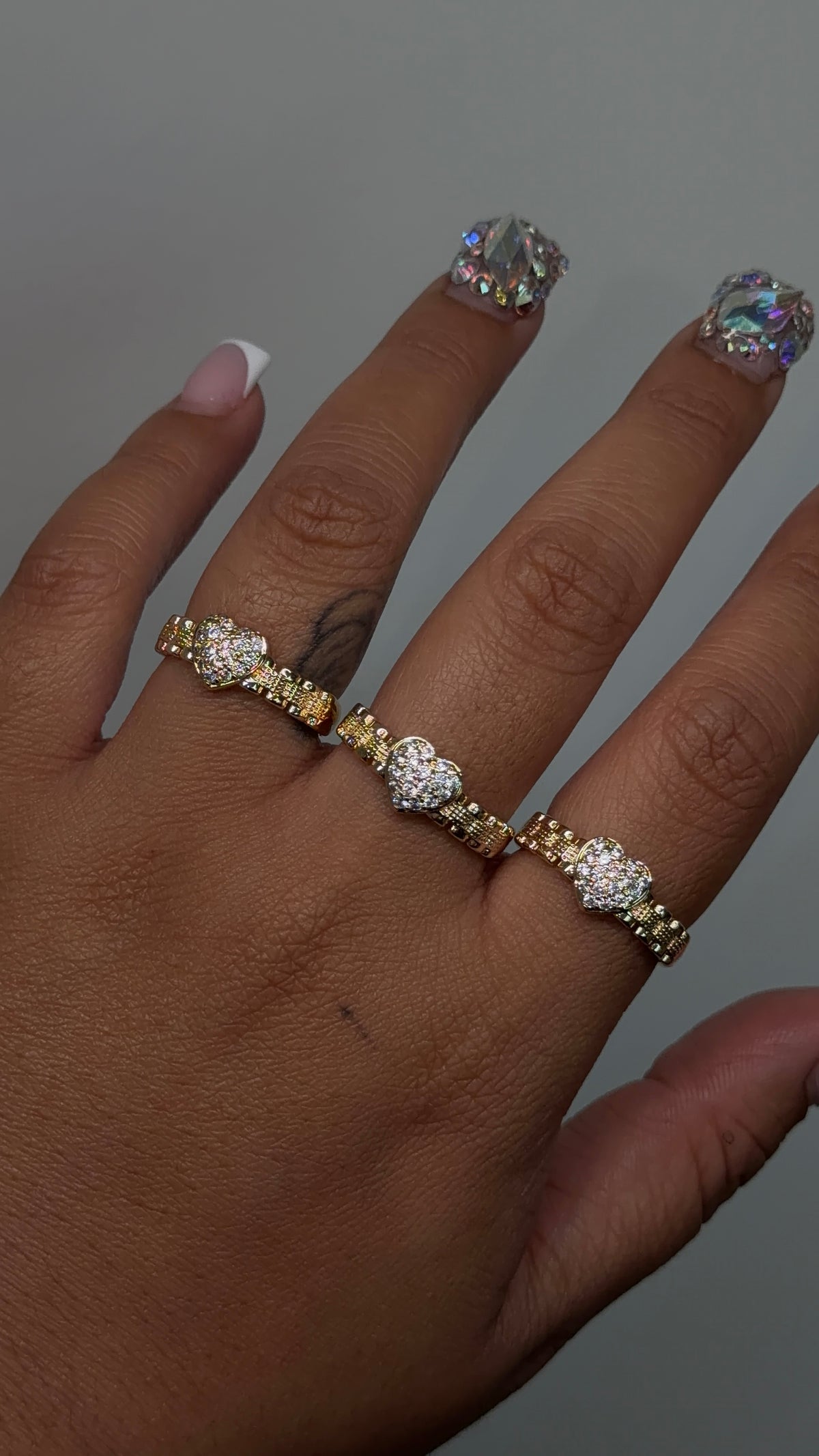 Lil Bling Heart Rollie Ring