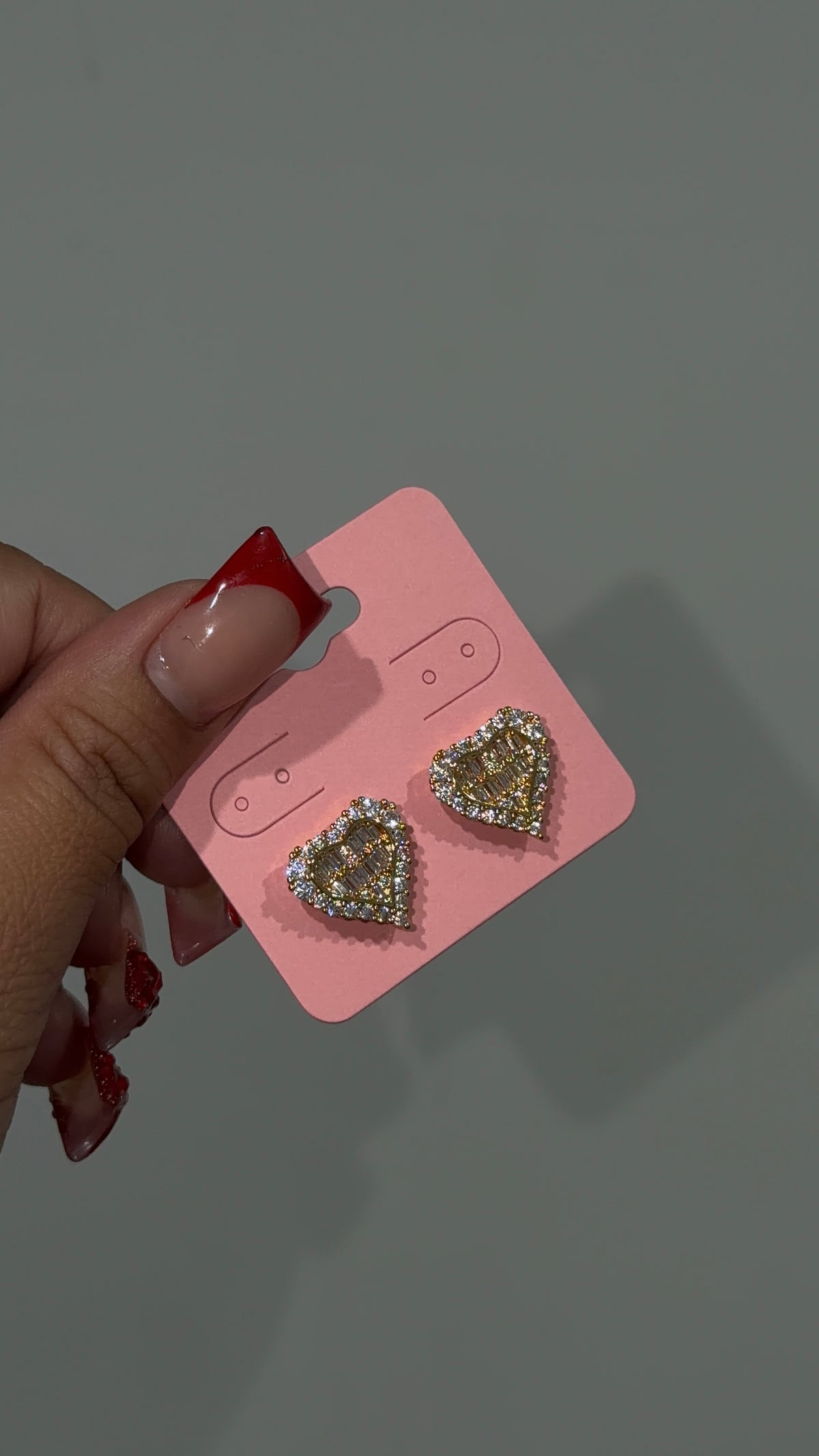 Baguette Heart Earrings