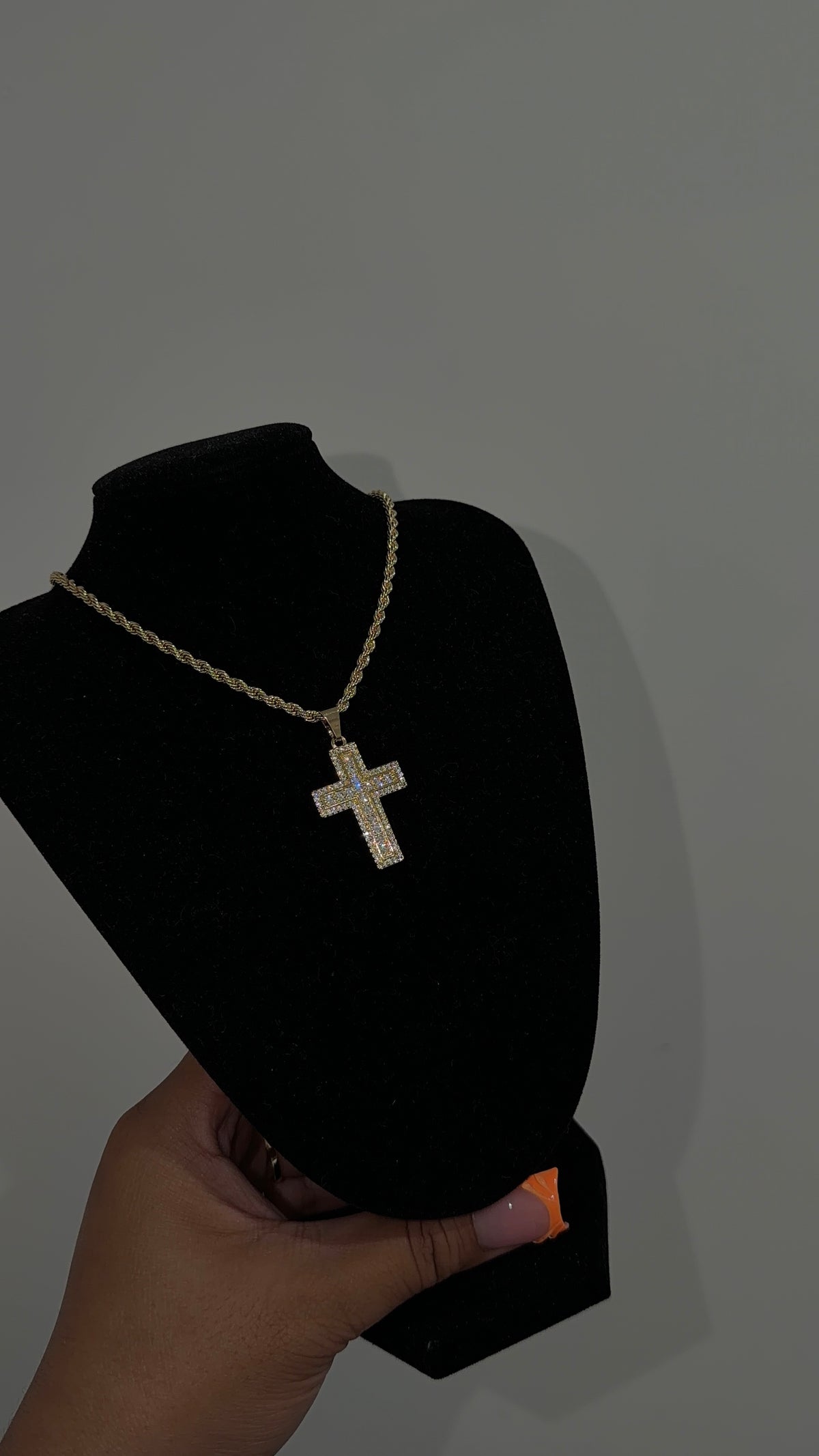 Bling Cross Necklace