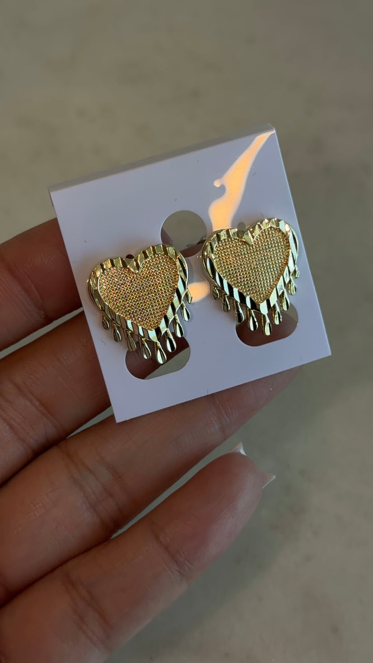 Big Heart Drip Earrings