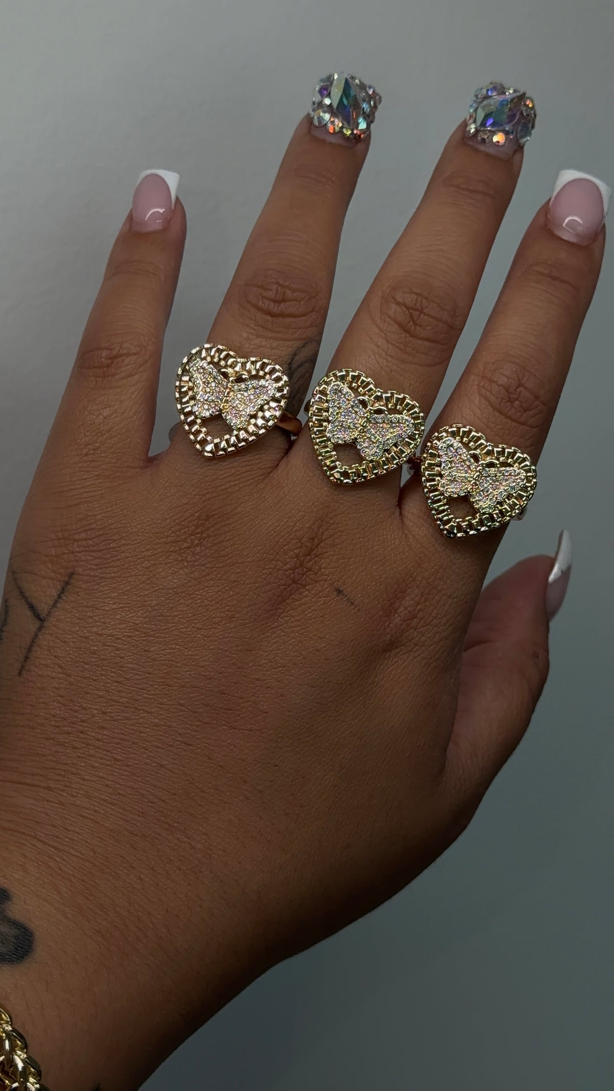 Rollie Heart Butterfly Bling Ring