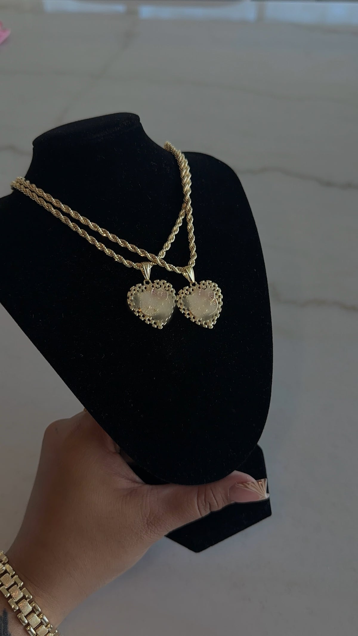 Heart Rollie Bling Face Kitten Chain