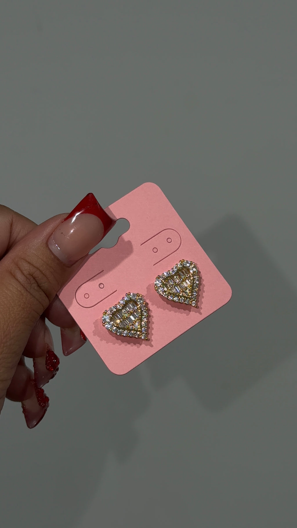 Baguette Heart Earrings