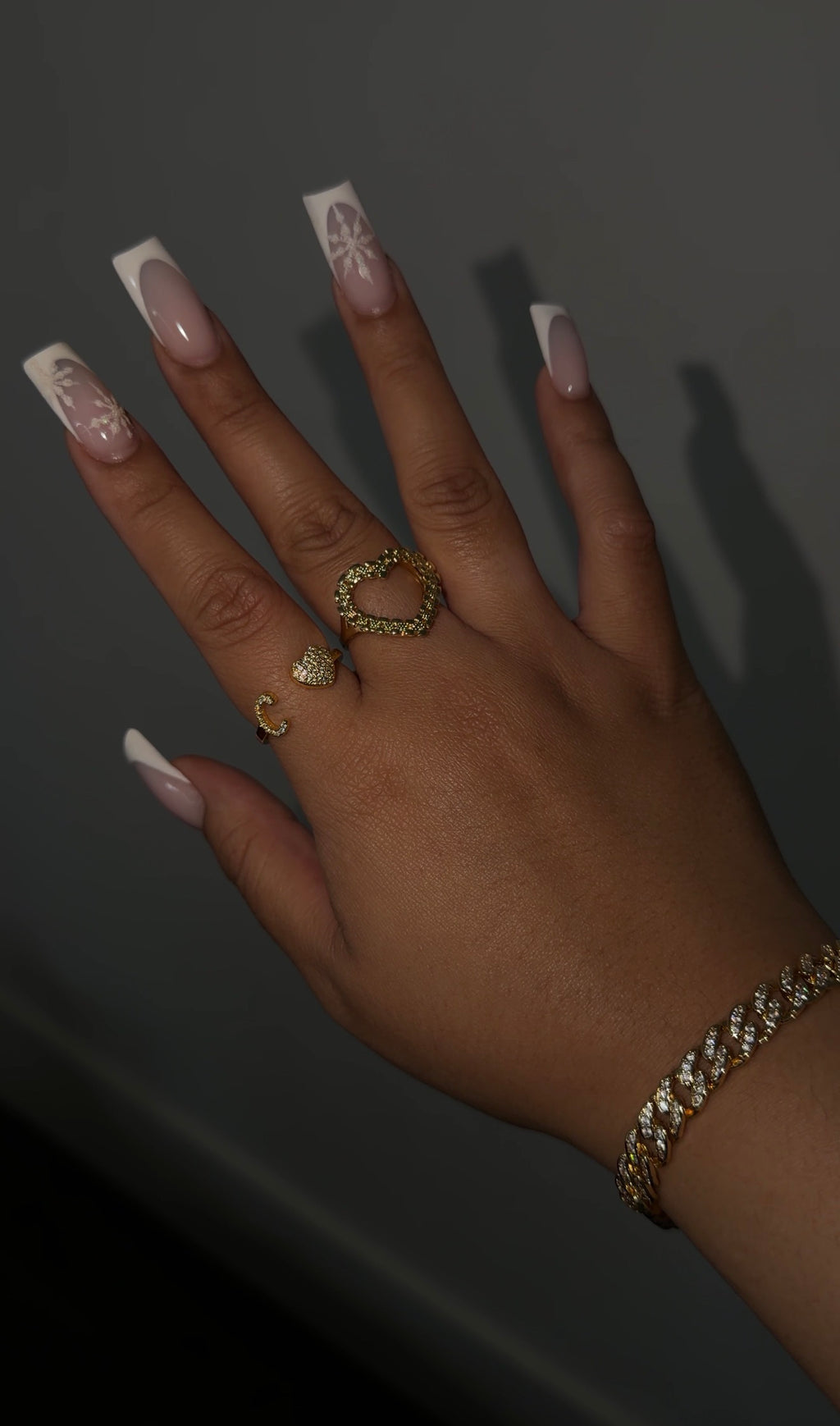 Initial Heart Diamond Ring