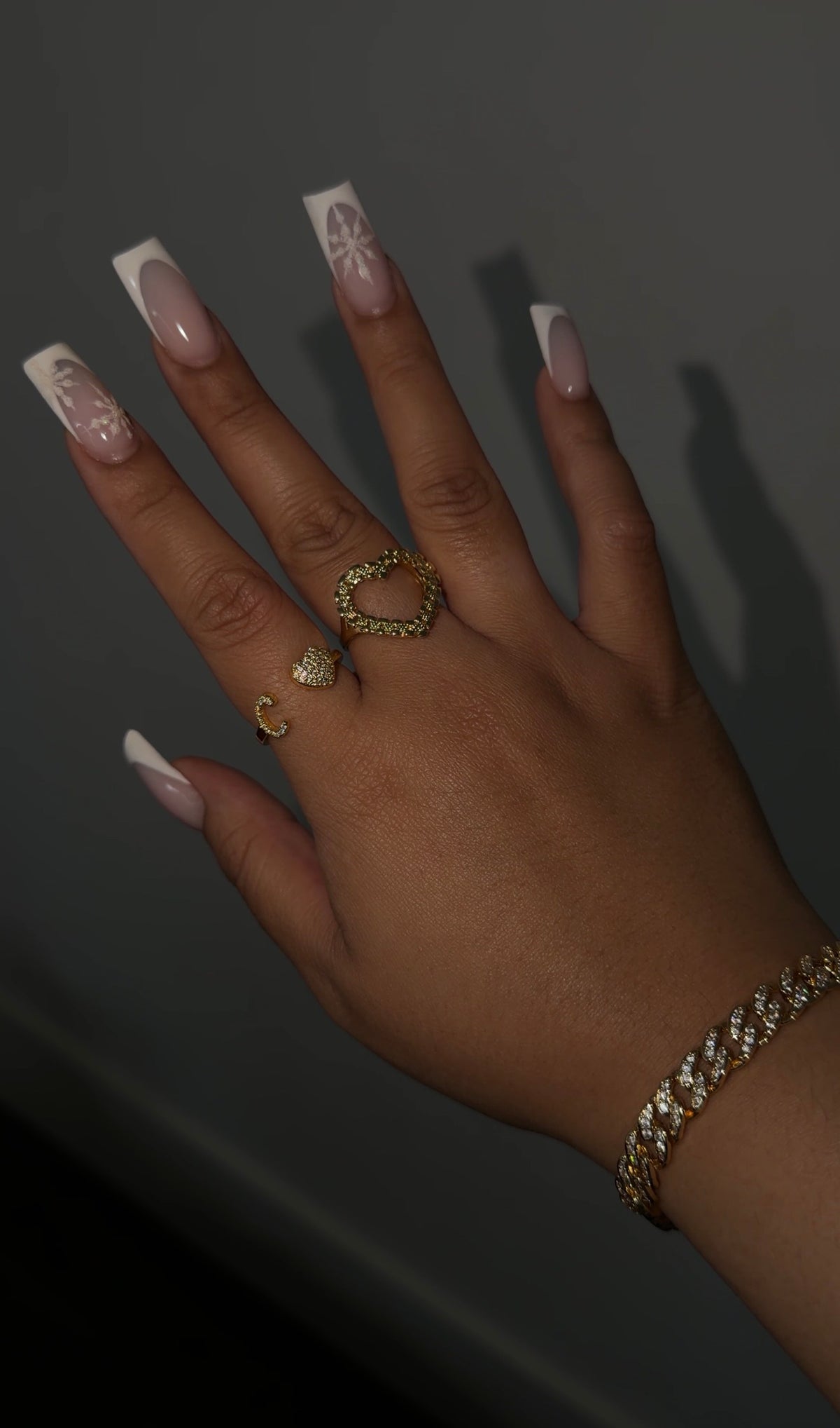 Initial Heart Diamond Ring