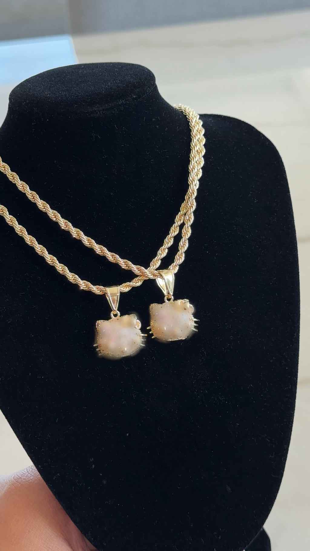 Bling Face Kitten Chain