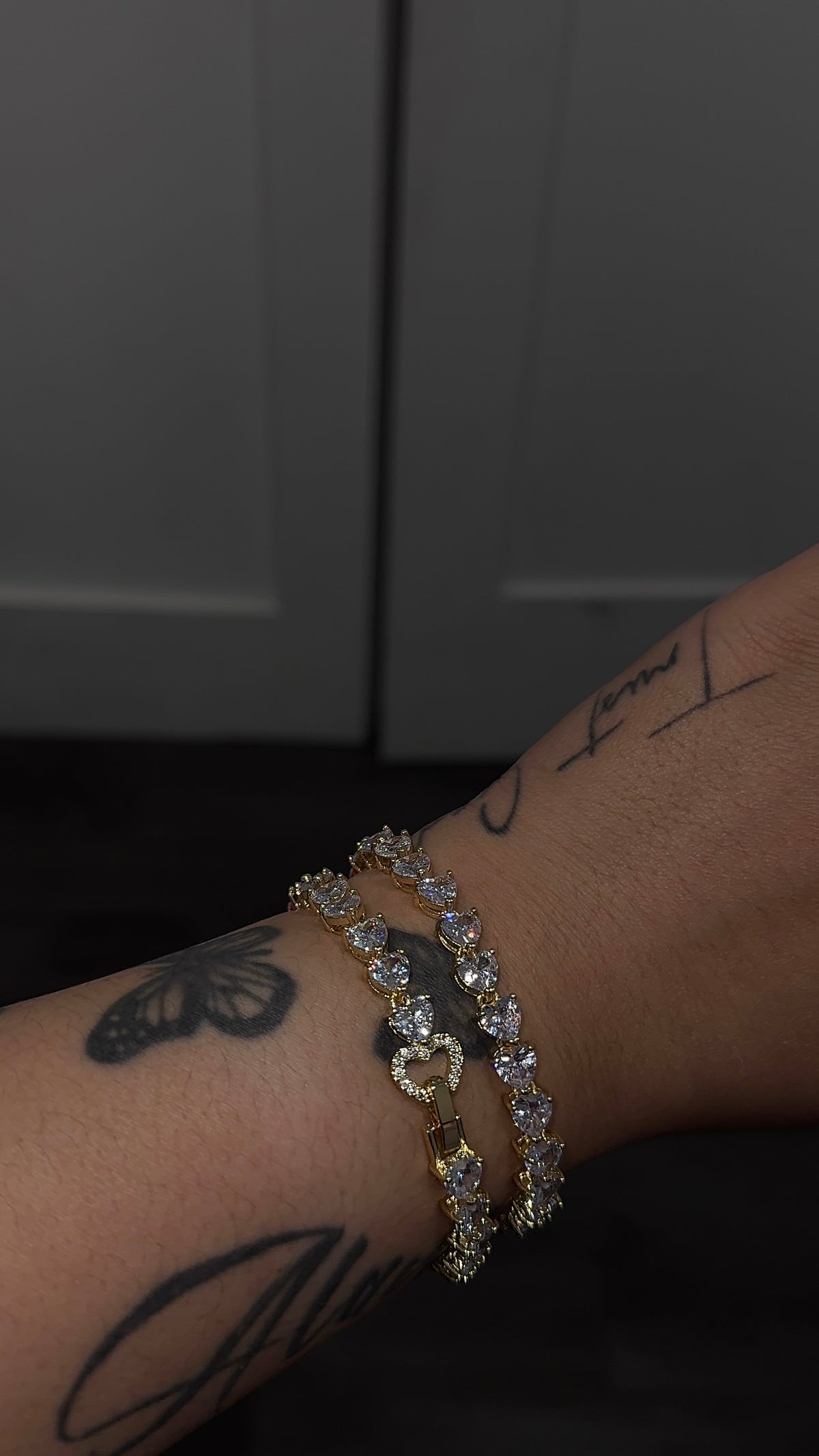 Diamond Heart All Around Bracelet