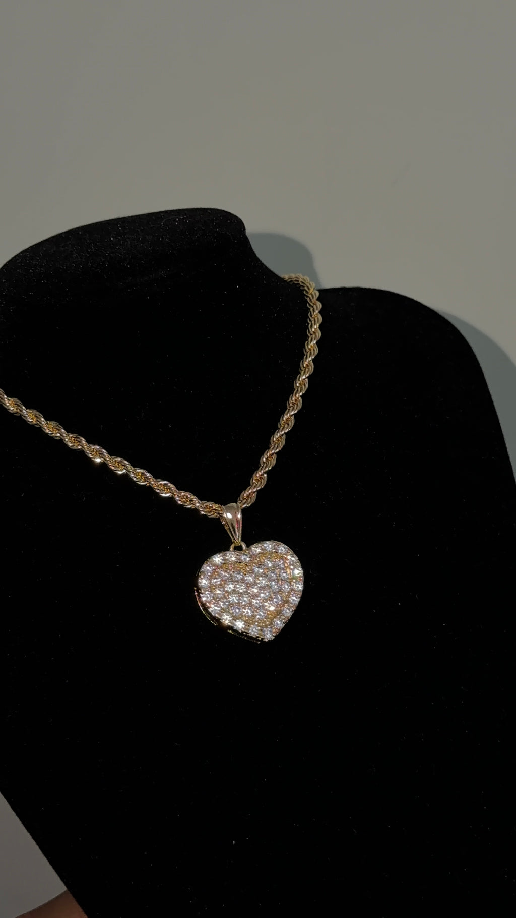 White Diamond Heart Chain