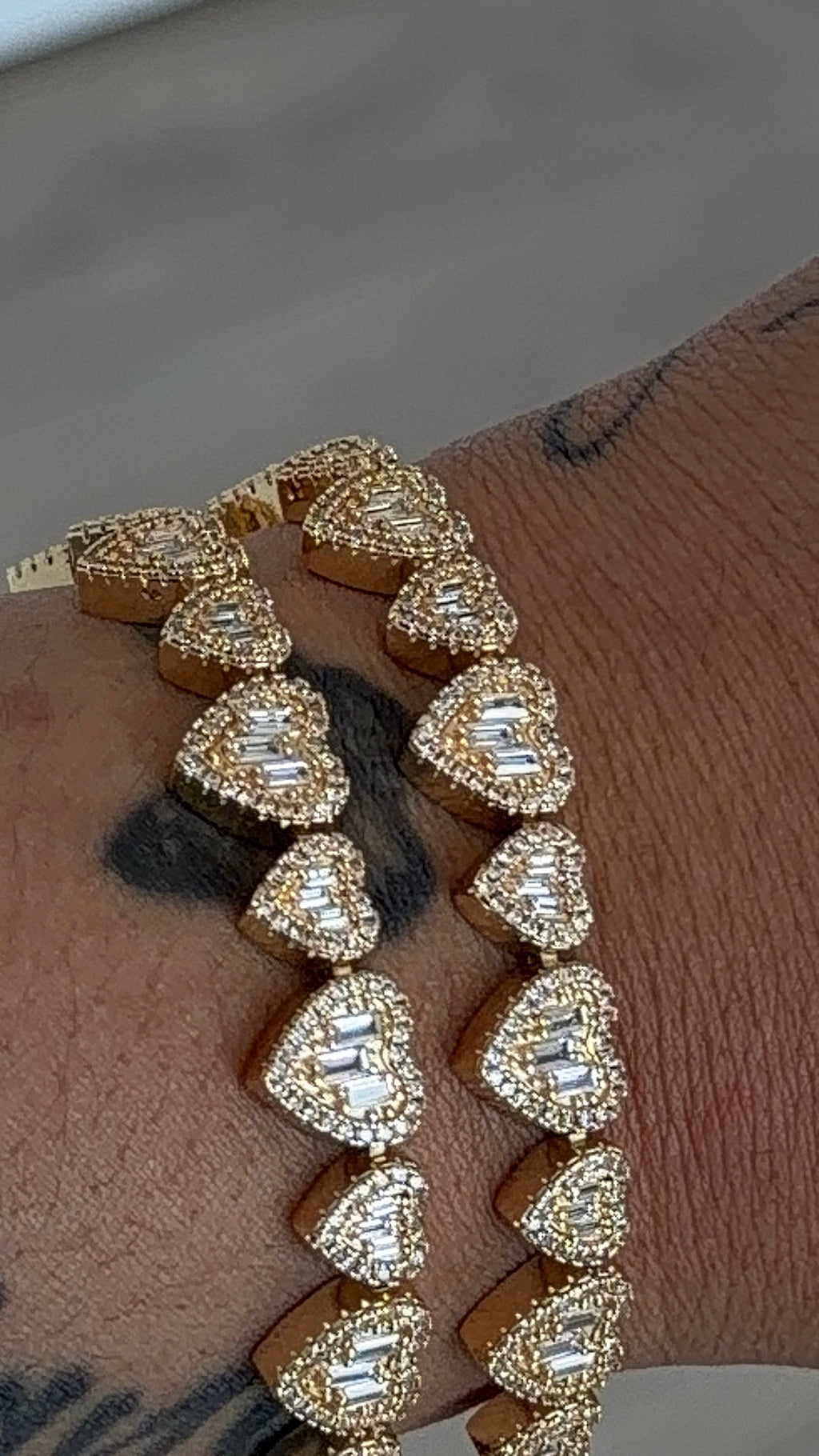 Baguette Heart Bracelet
