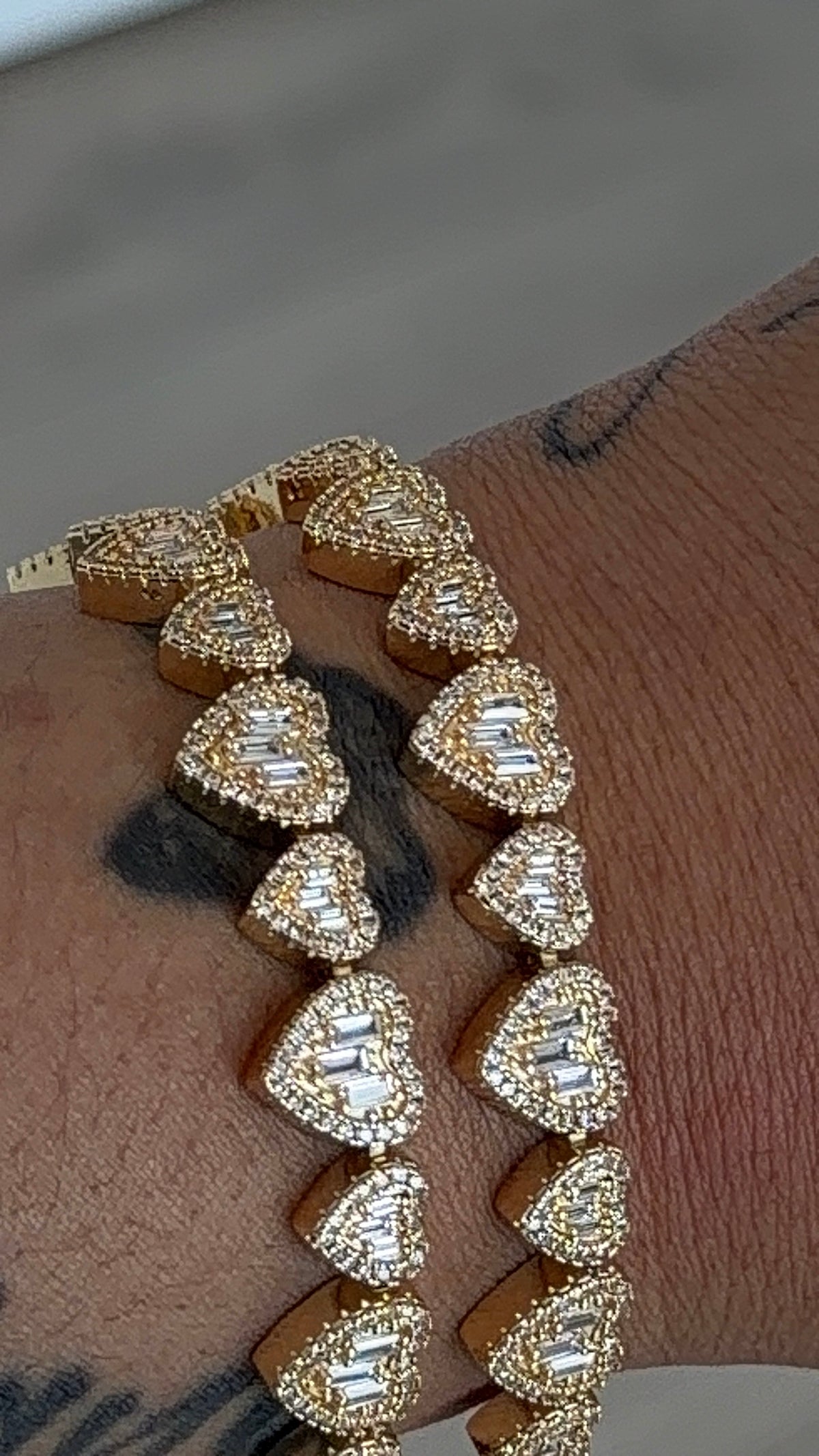 Baguette Heart Bracelet