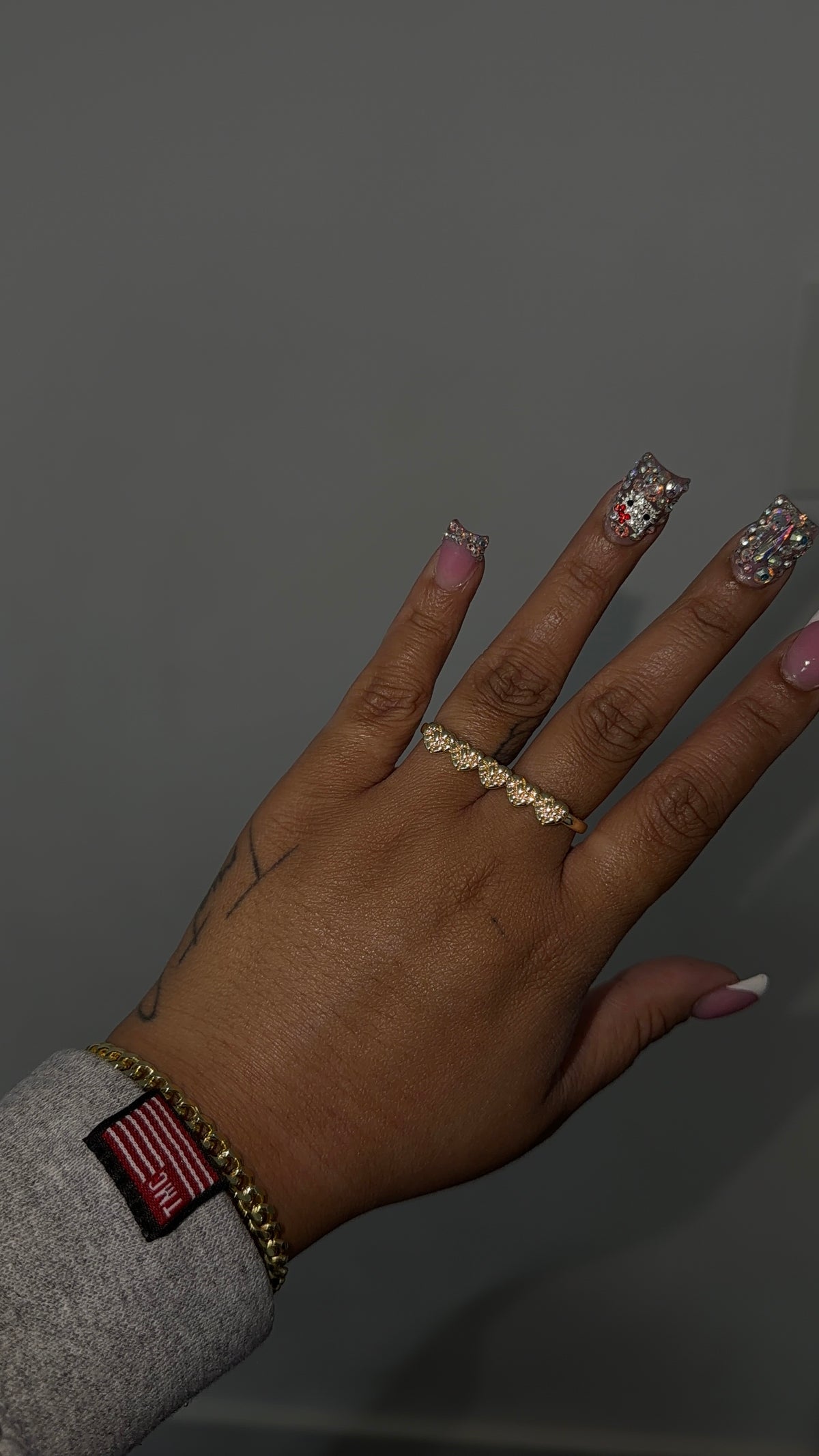 2 Finger Heart Nugget Ring