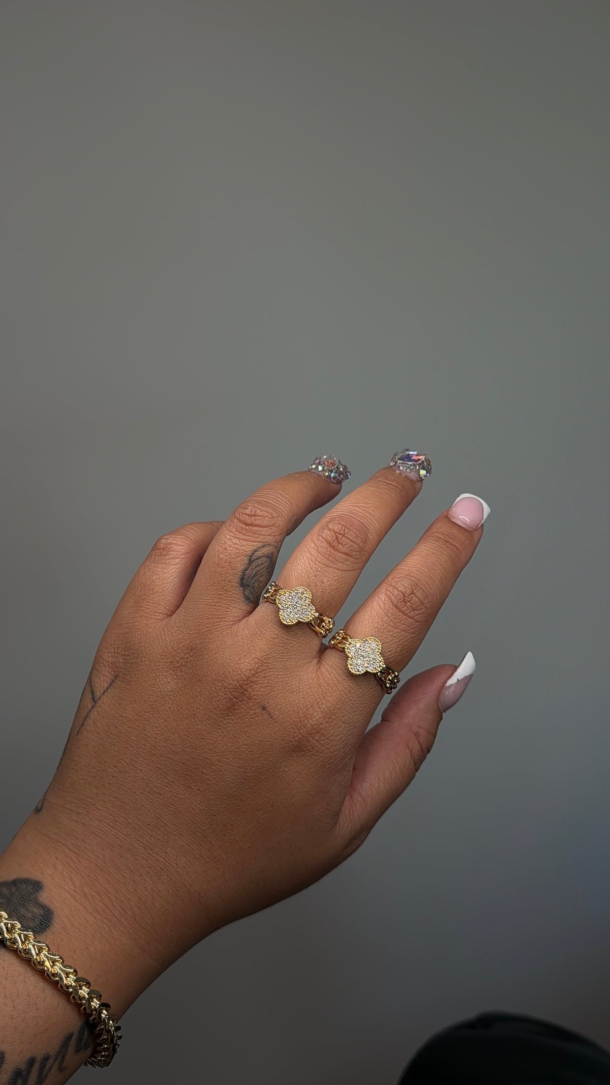 Bling Clover Ring