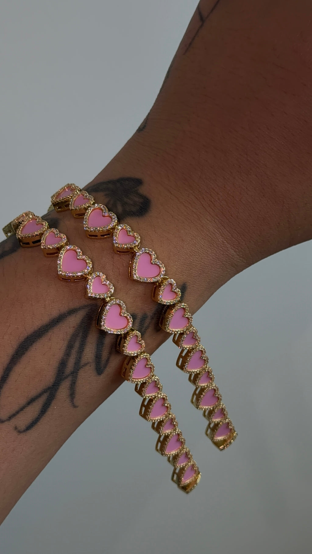 Luxxy Bling Pink Heart Bracelet