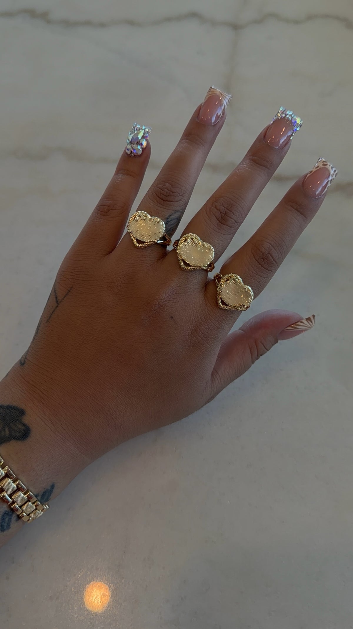Lil Heart Kitten Face Ring