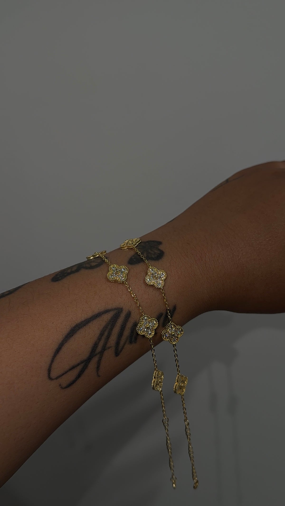 Lil 5 Clover Bling Bracelet