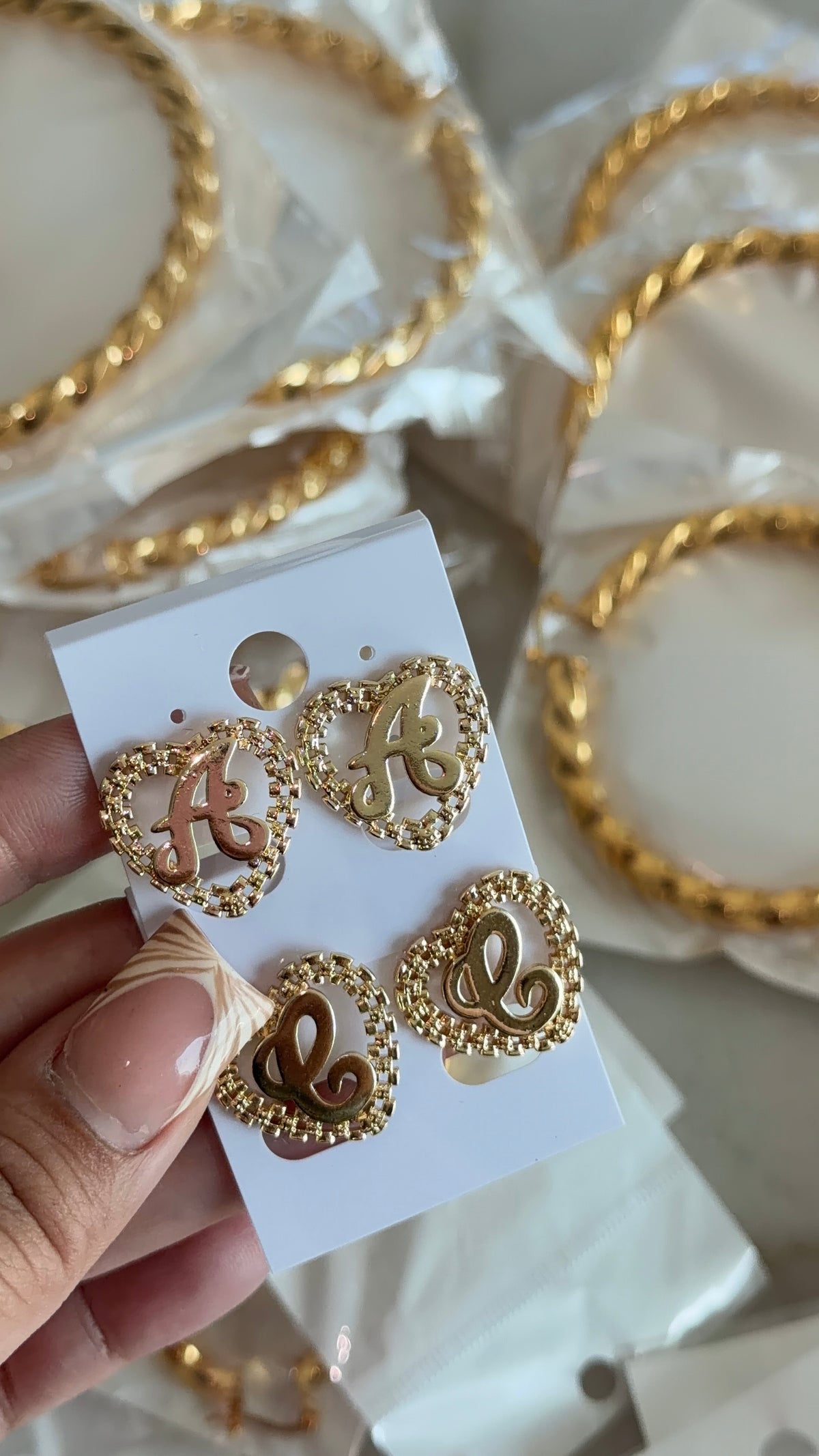 Initial Rollie Heart Stud (Custom)