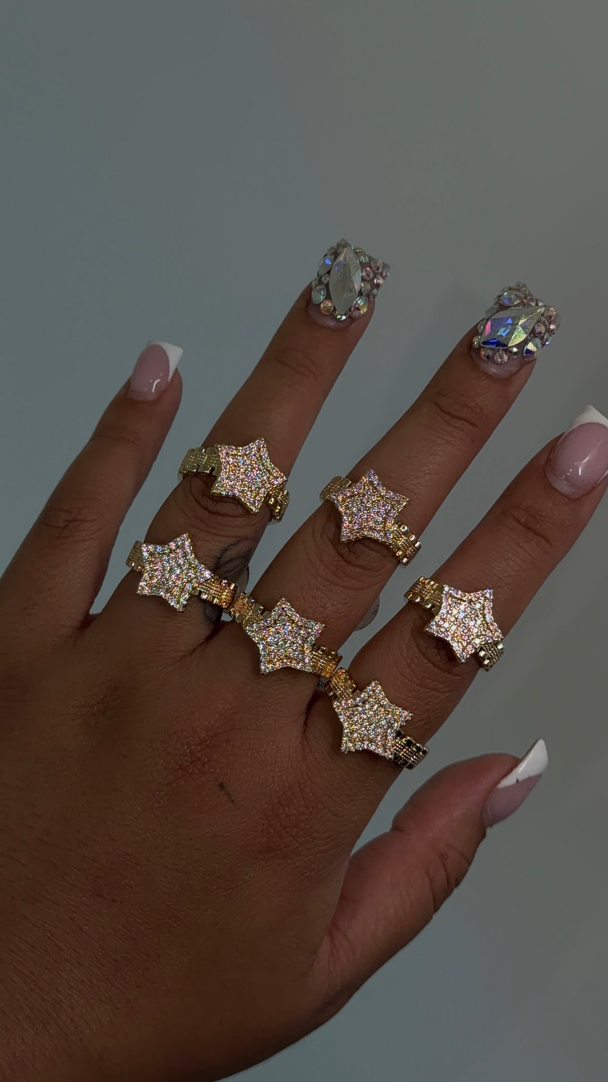 Bling Star Rollie Band Ring
