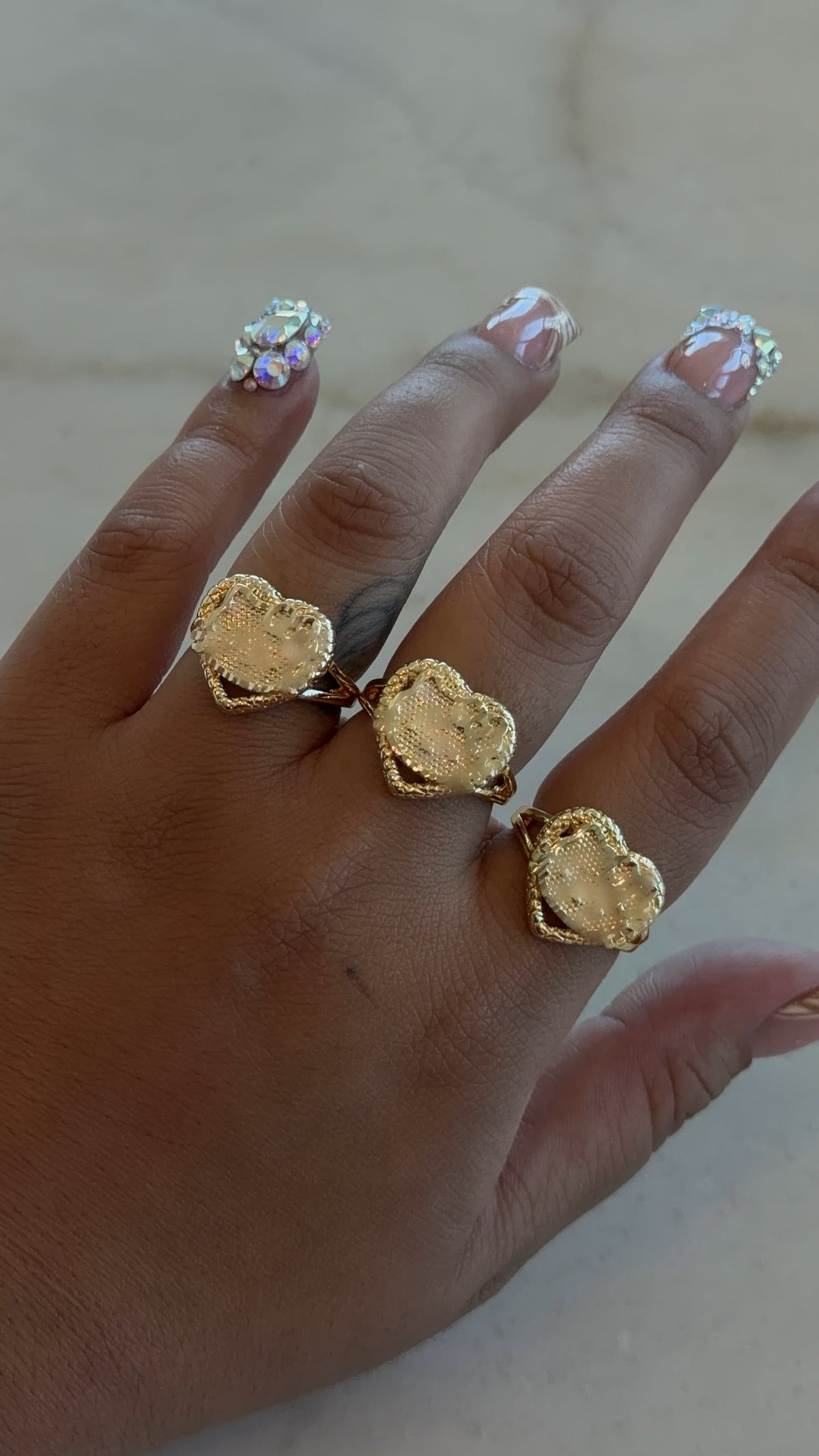 Lil Heart Kitten Face Ring