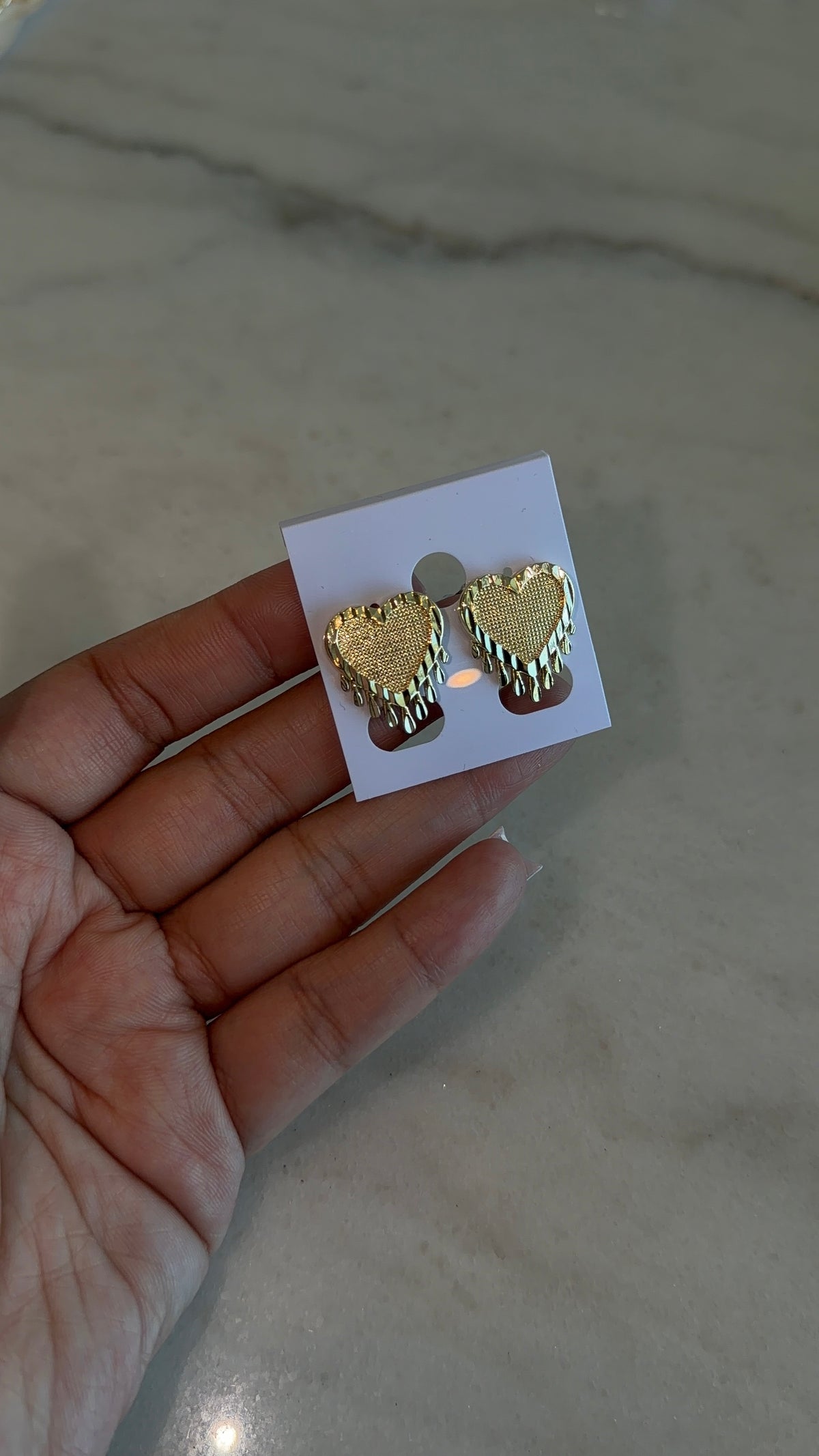 Big Heart Drip Earrings