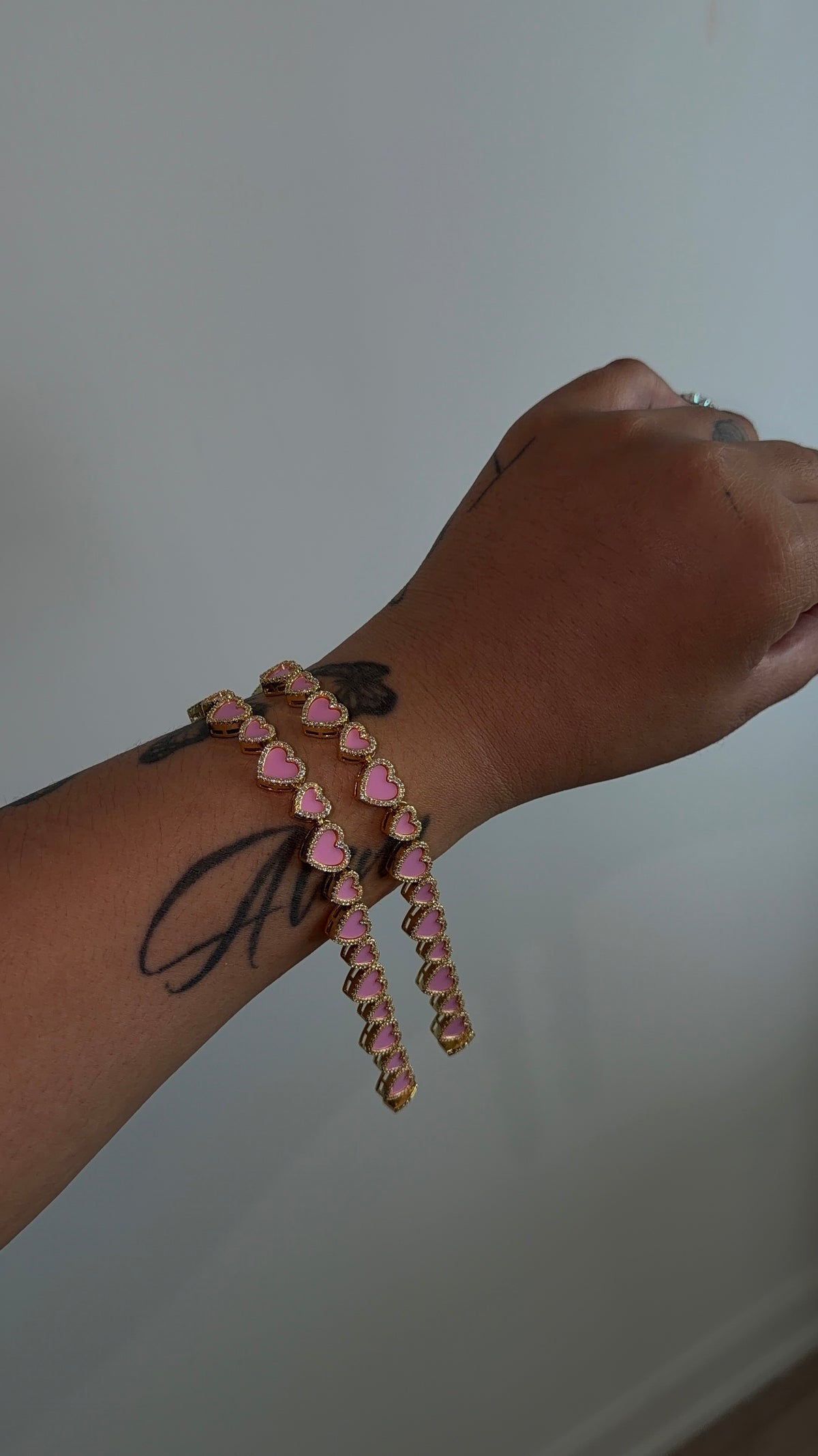 Luxxy Bling Pink Heart Bracelet