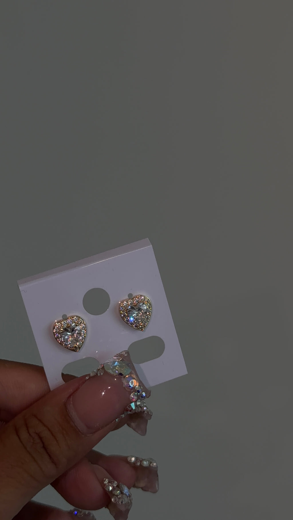 Princess Diamond Heart Earrings