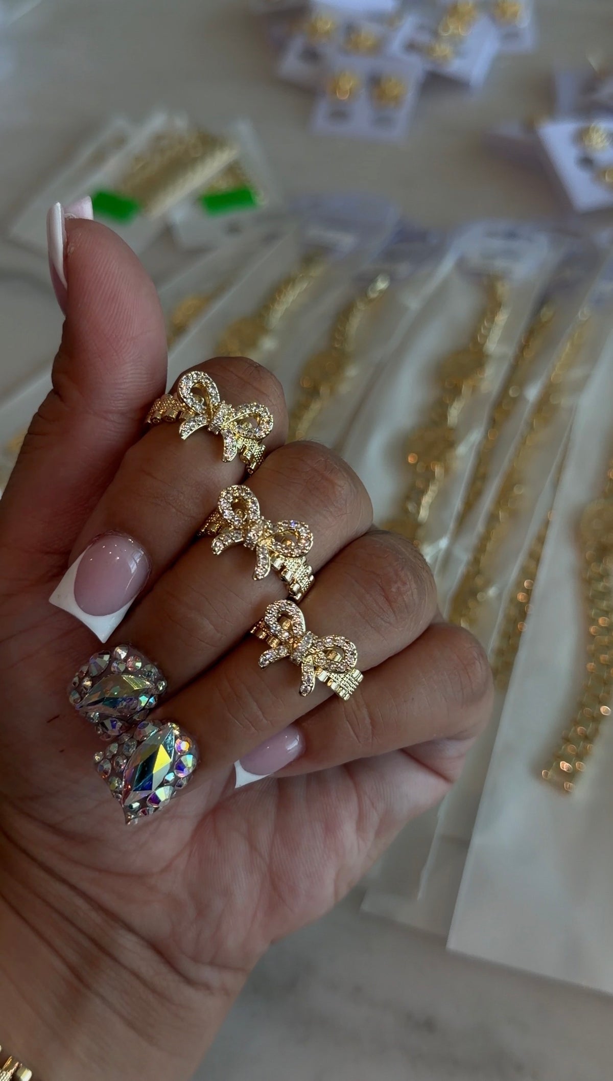 Bling Bow Rollie Ring