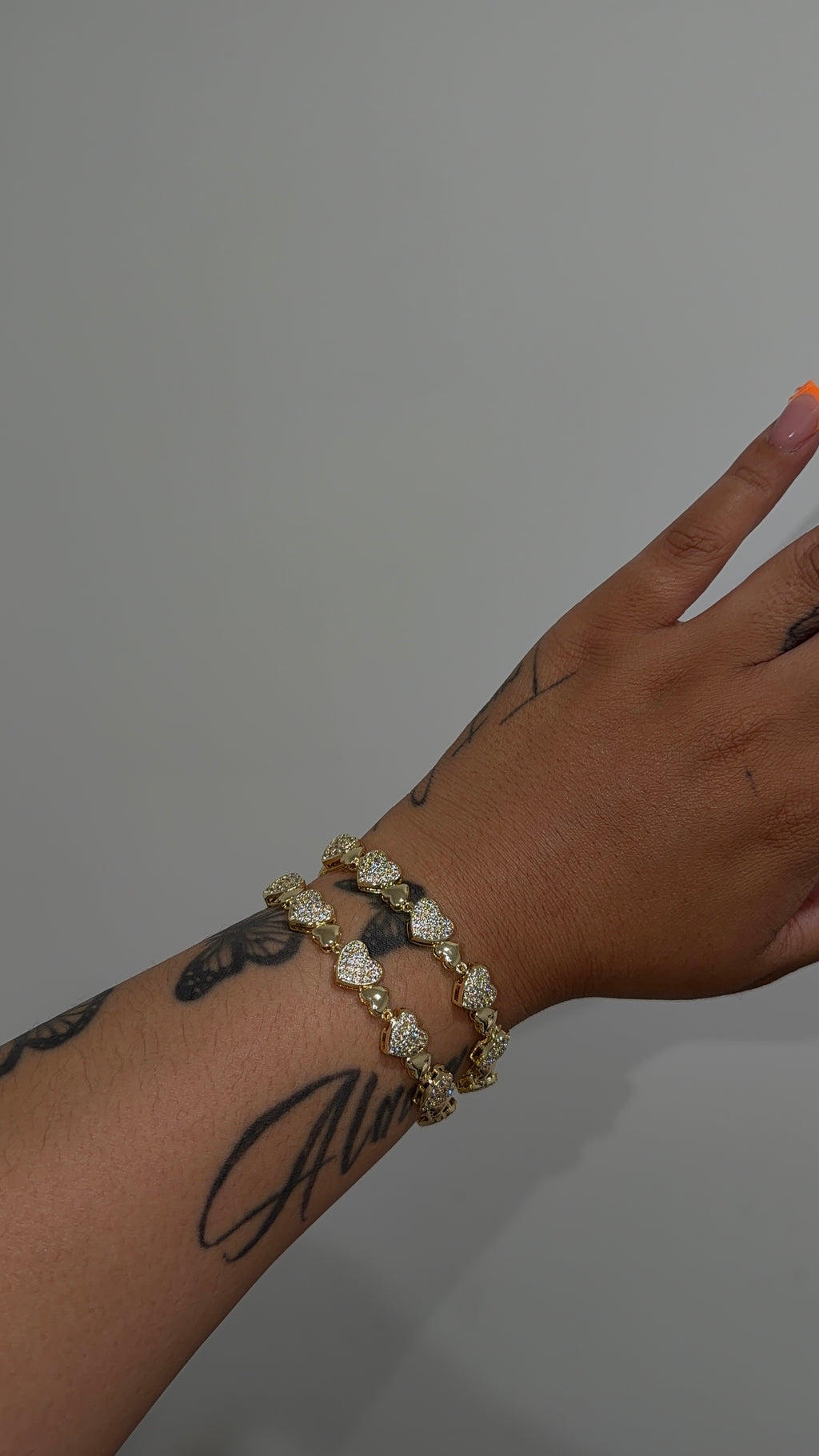 Big Bling Heart Lil Heart Bracelet