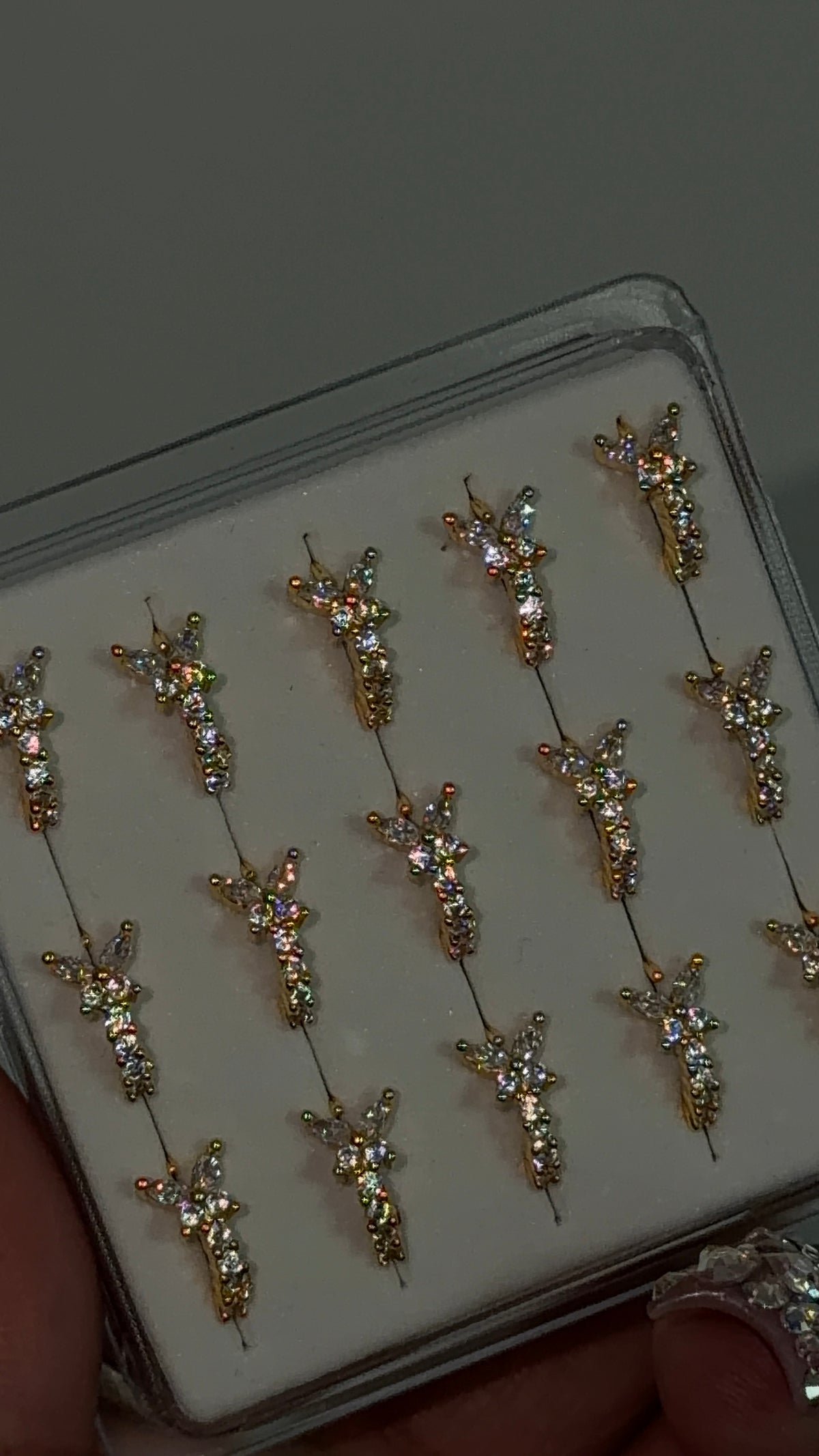 Diamond Out Butterfly Nose HOOP