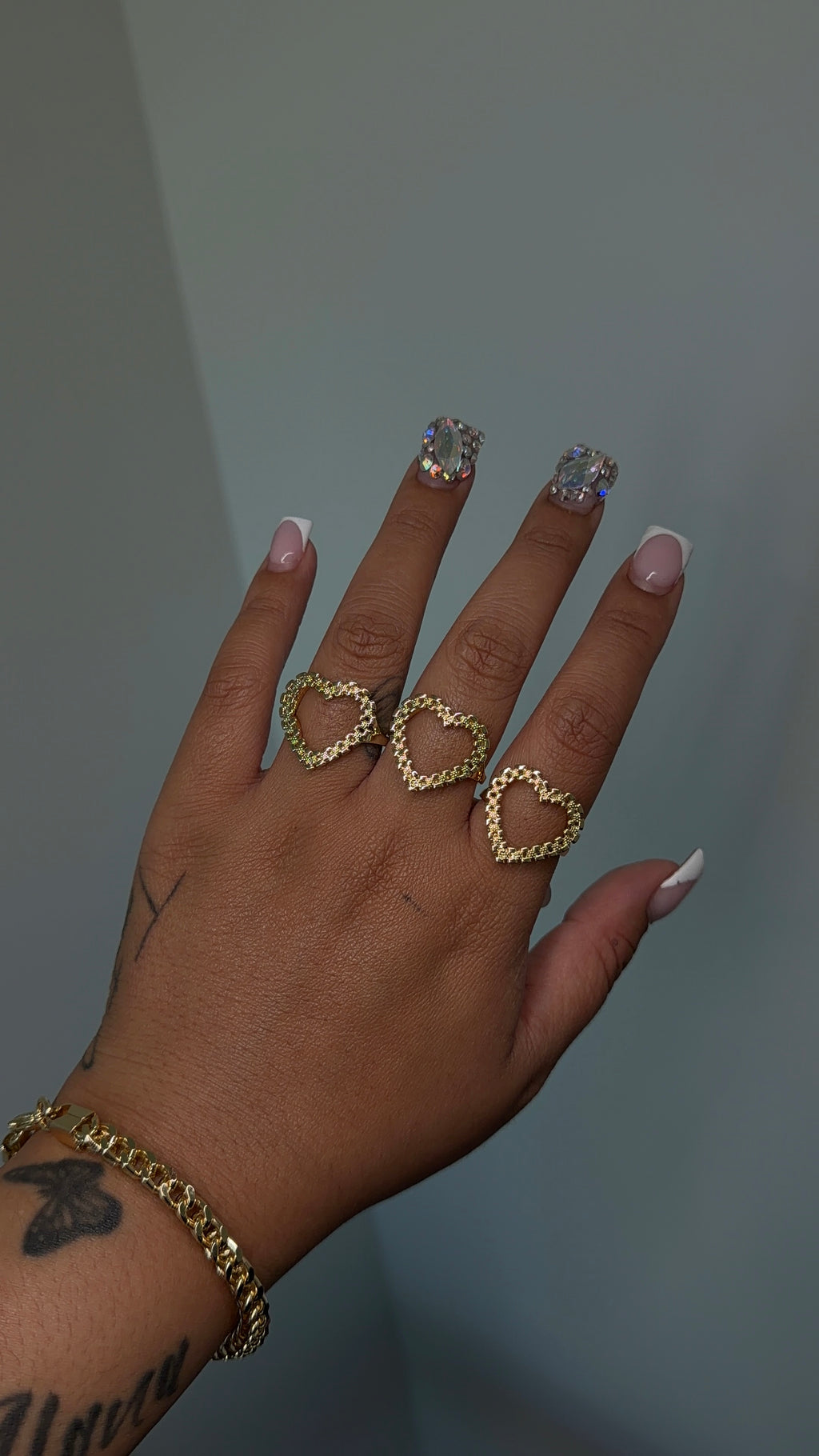 Open Heart Rollie Ring