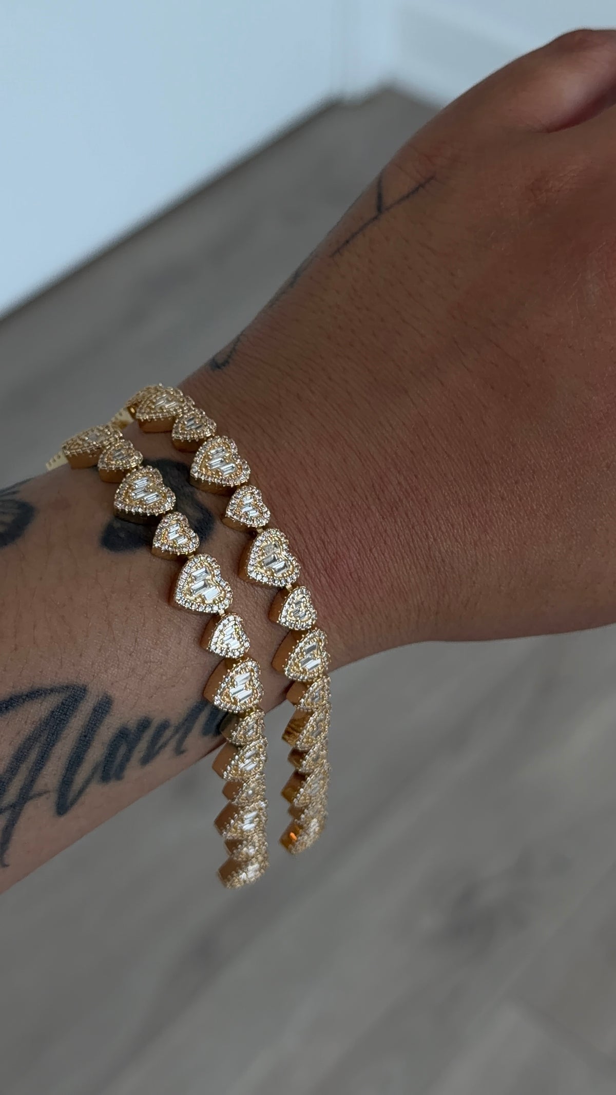 Baguette Heart Bracelet