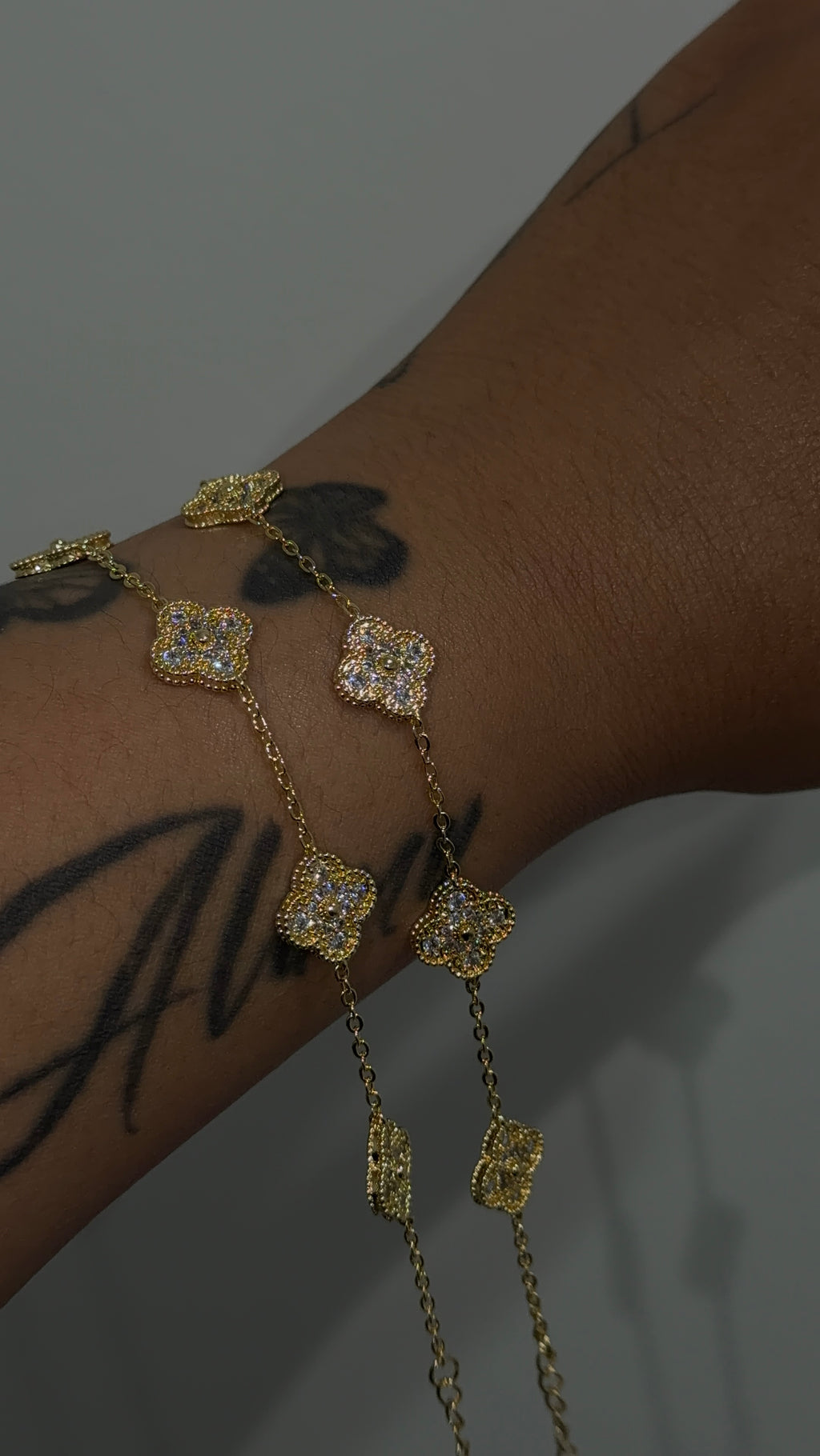 Lil 5 Clover Bling Bracelet