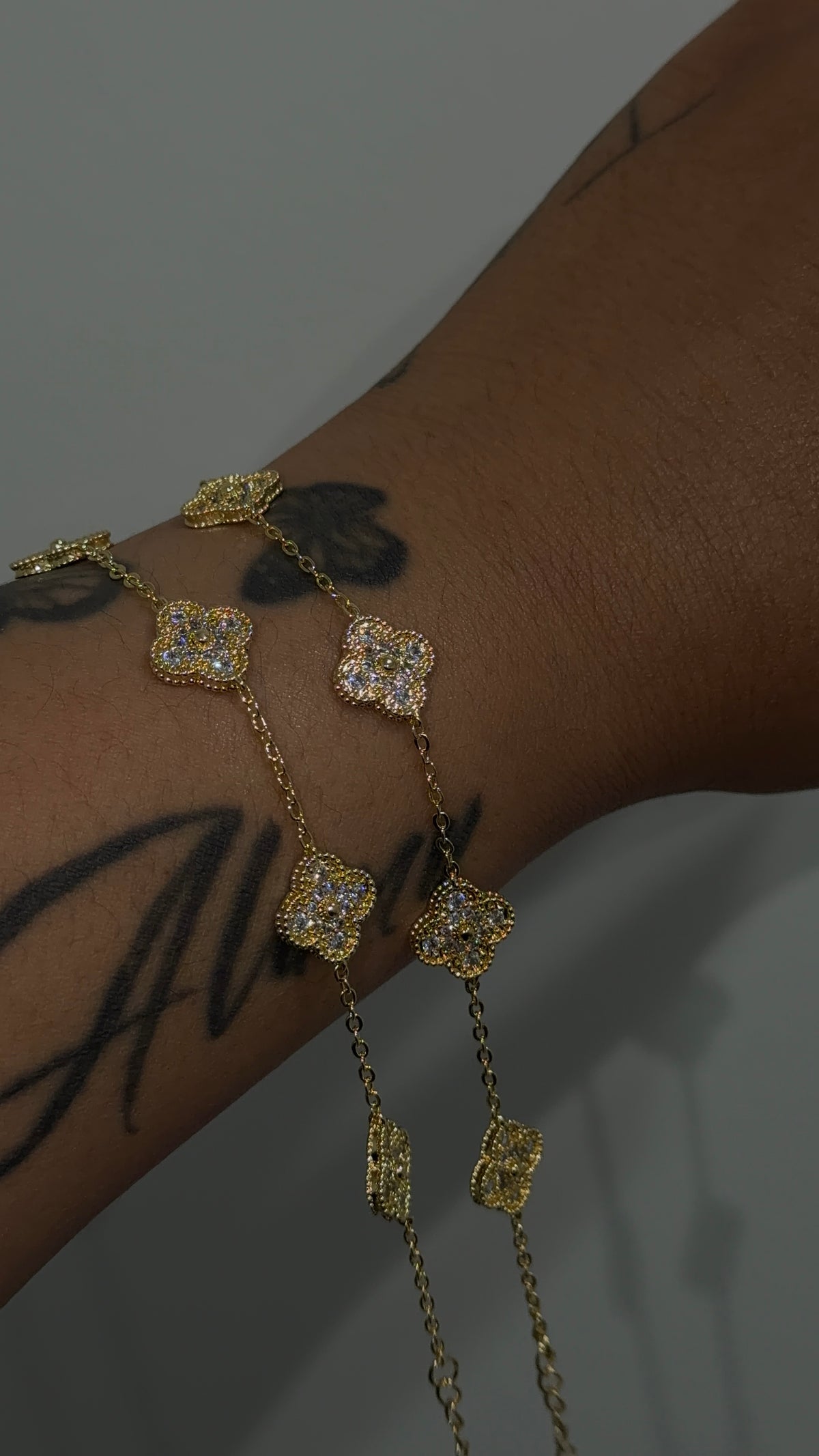 Lil 5 Clover Bling Bracelet
