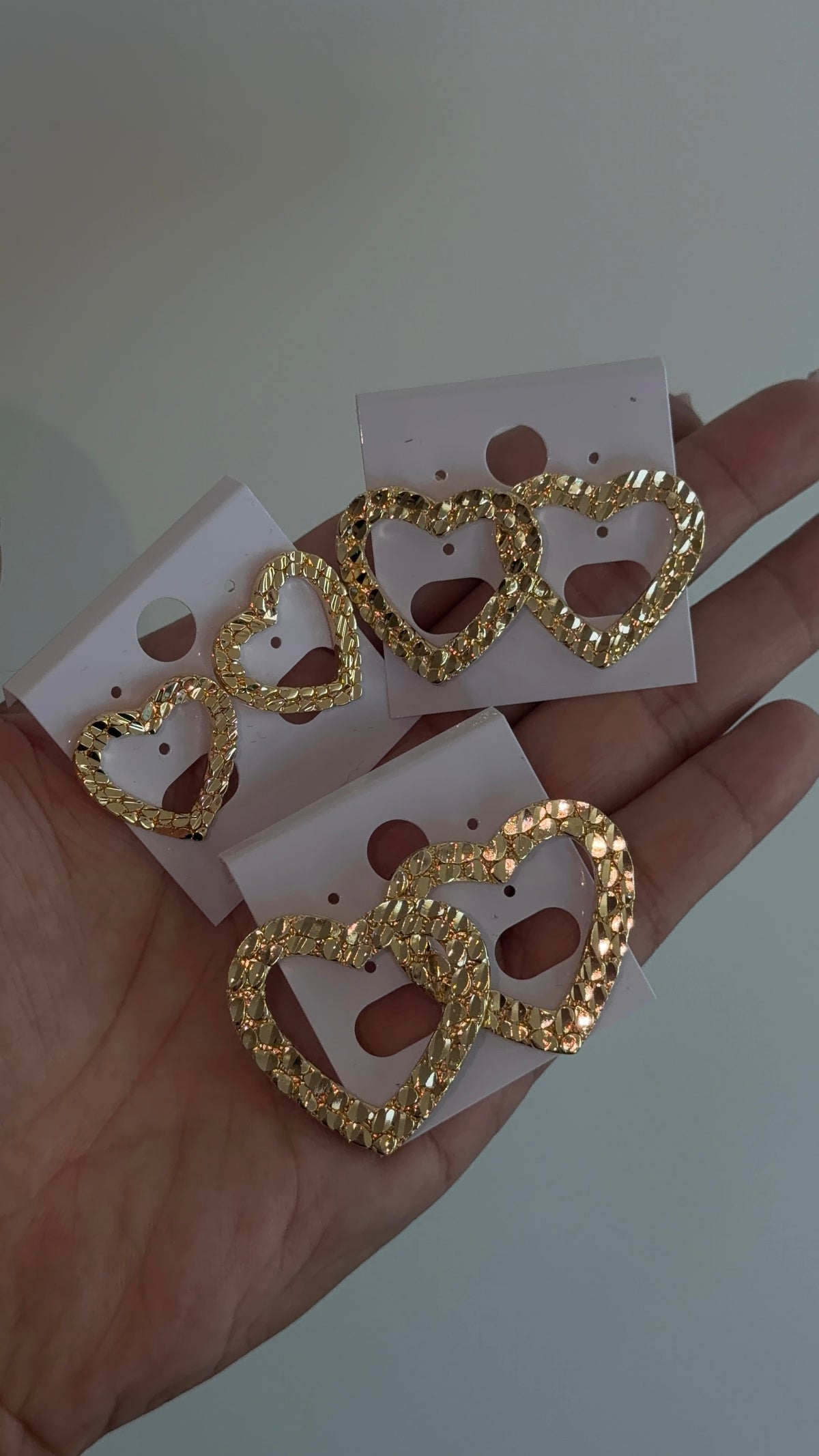 Open Heart Nugget Earrings