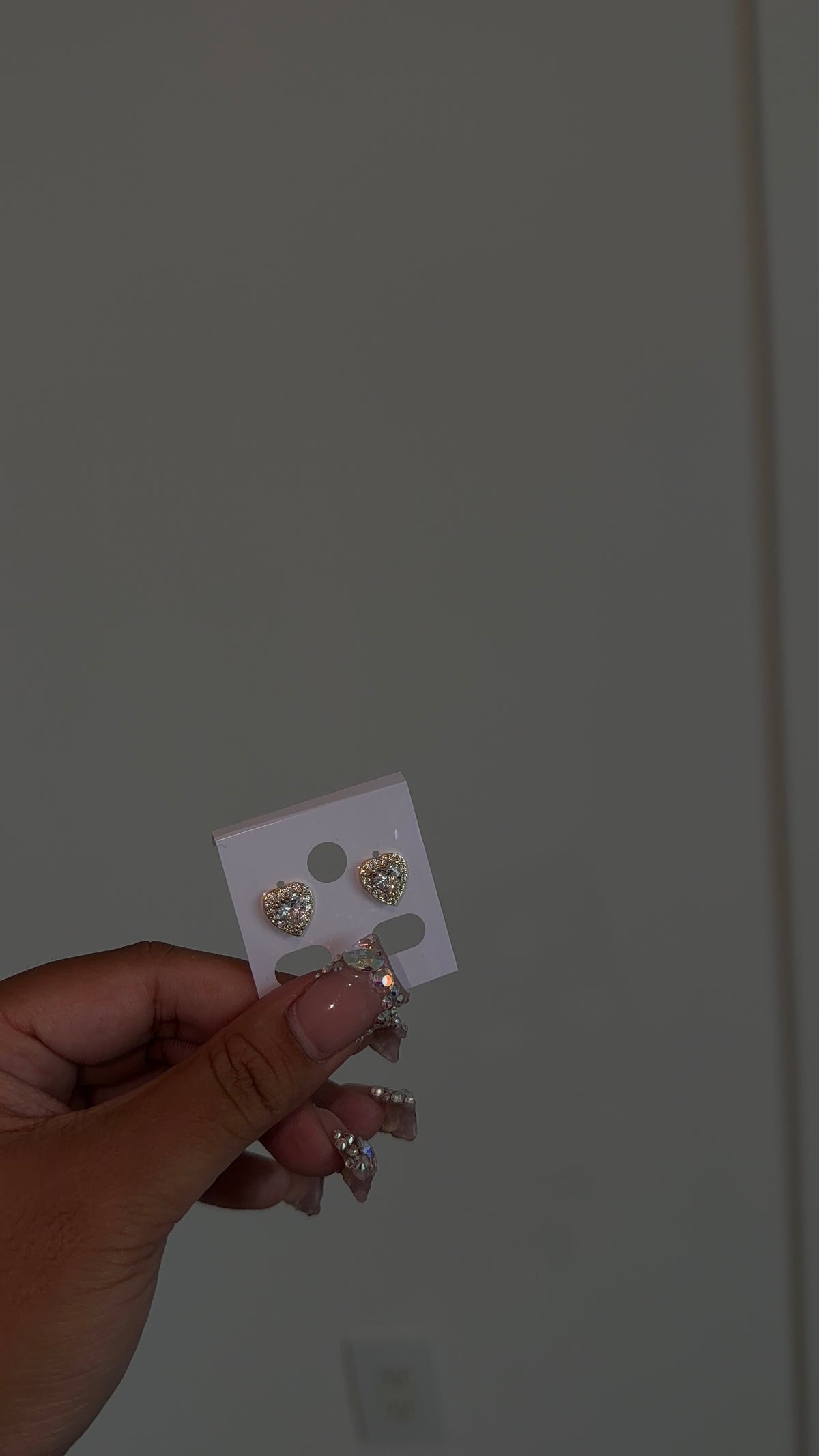 Princess Diamond Heart Earrings